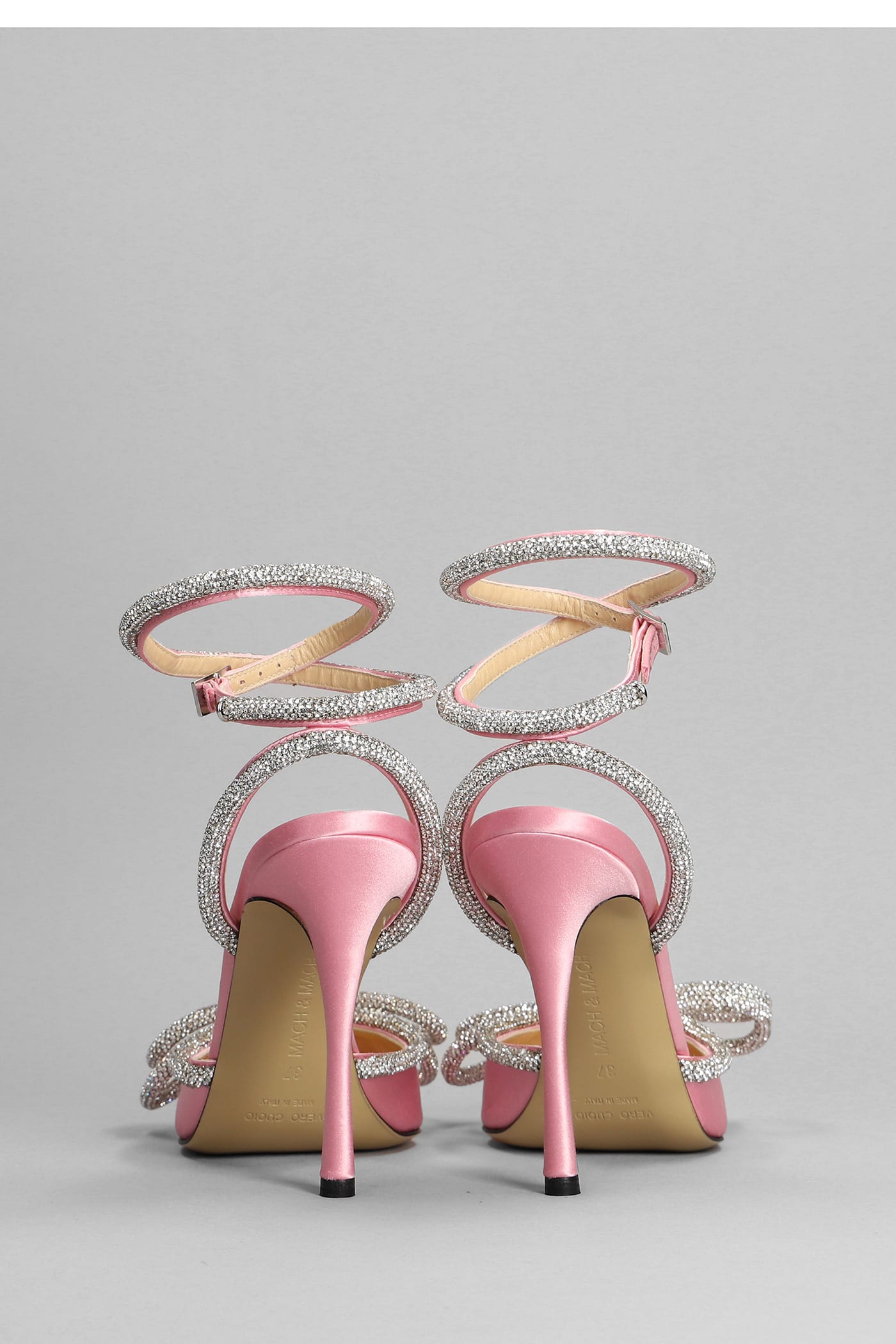 Shop Mach &amp; Mach Pumps In Rose-pink Satin