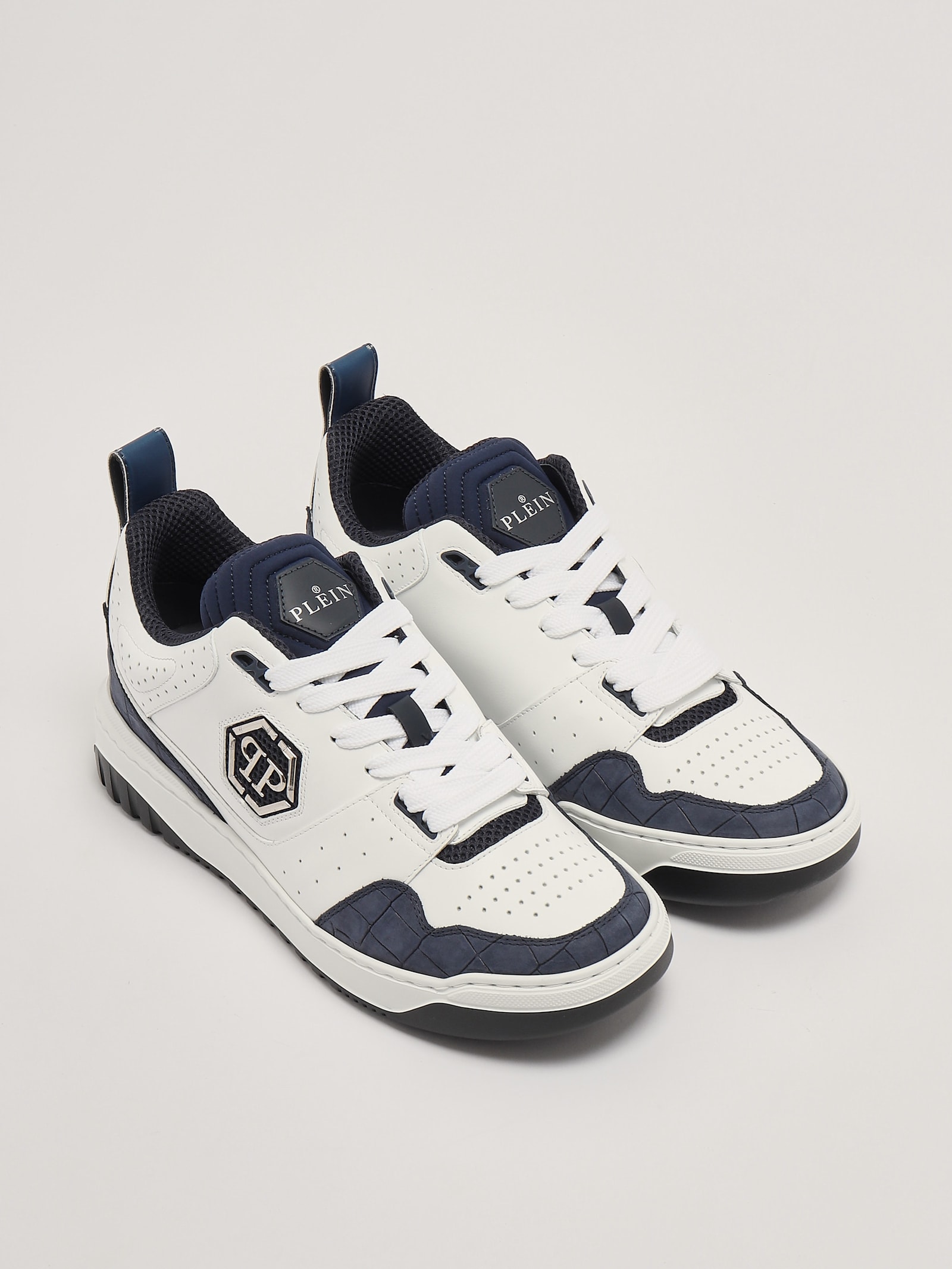 Shop Philipp Plein Sneaker Sneaker In Bianco-blu