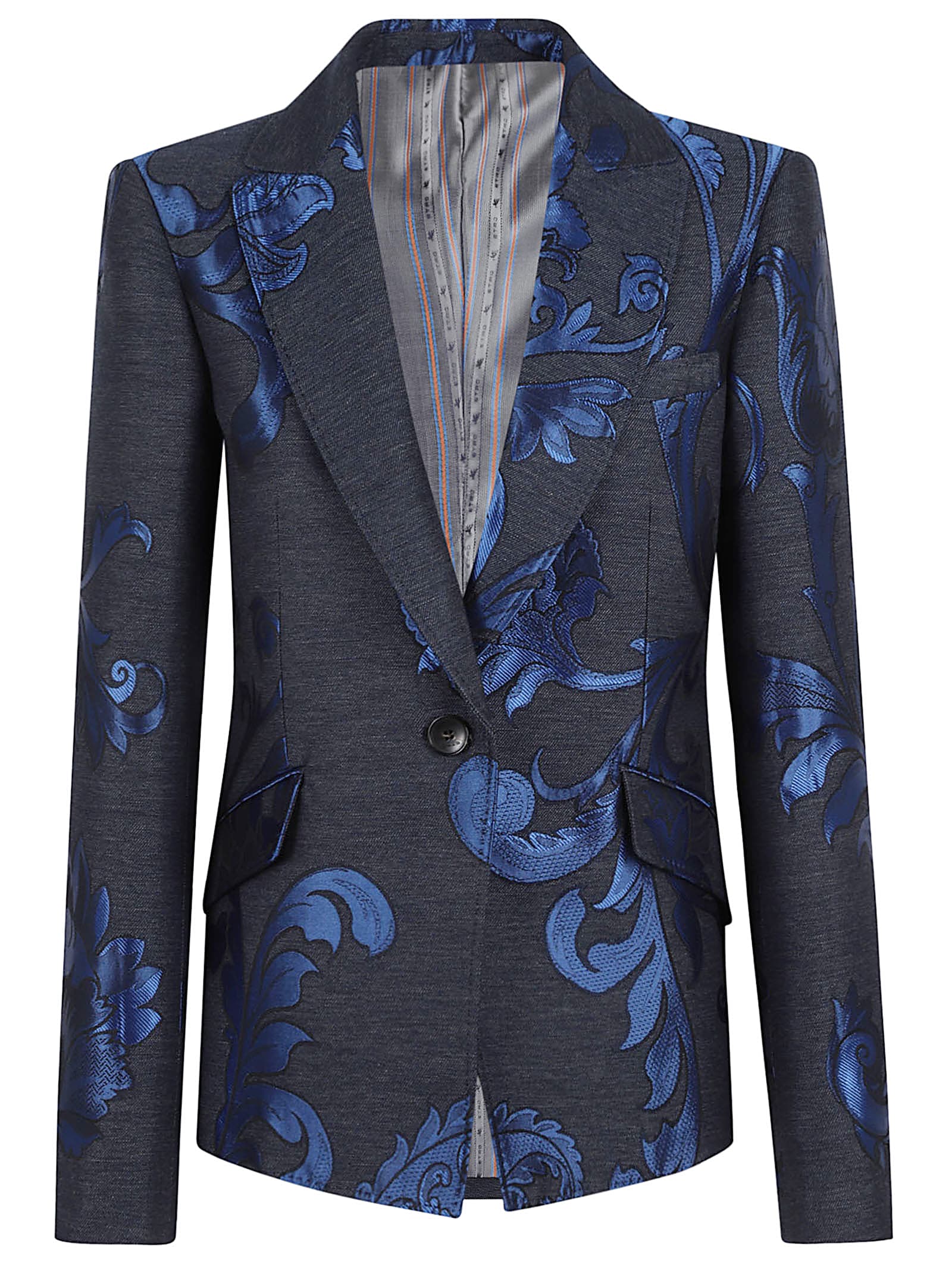 Etro Denim Jackets Woman In Blue