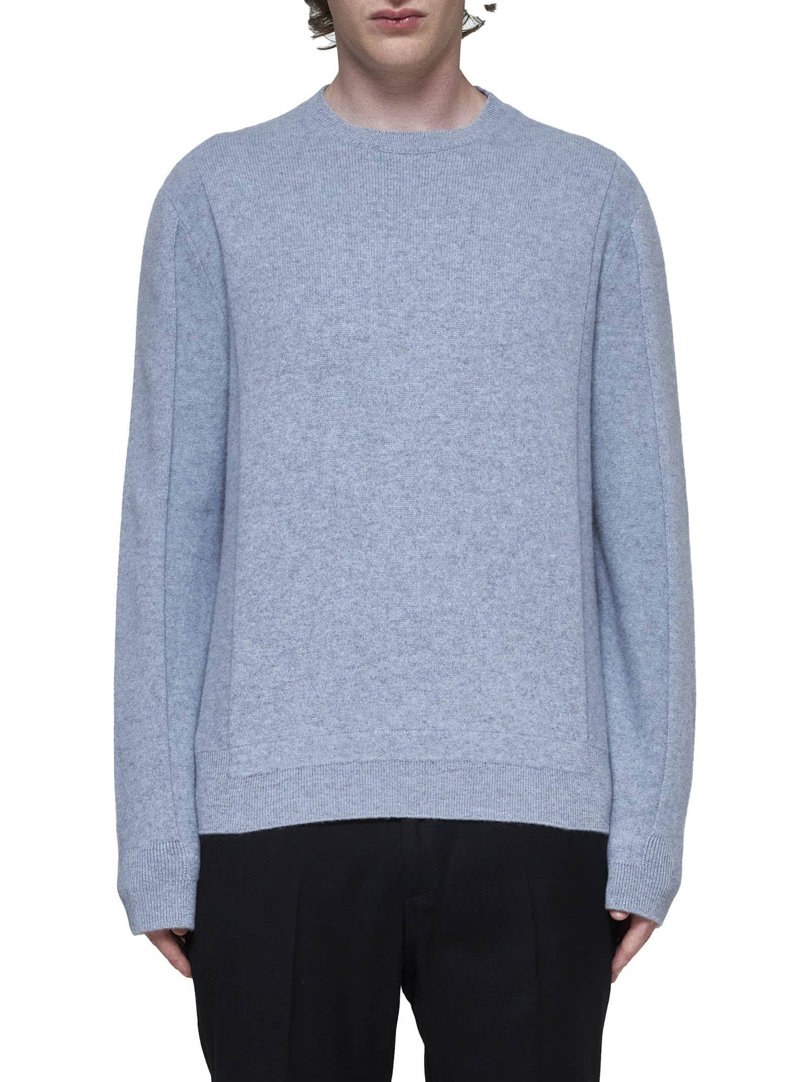 Shop Zegna Sweater In Blue Chiaro Unito