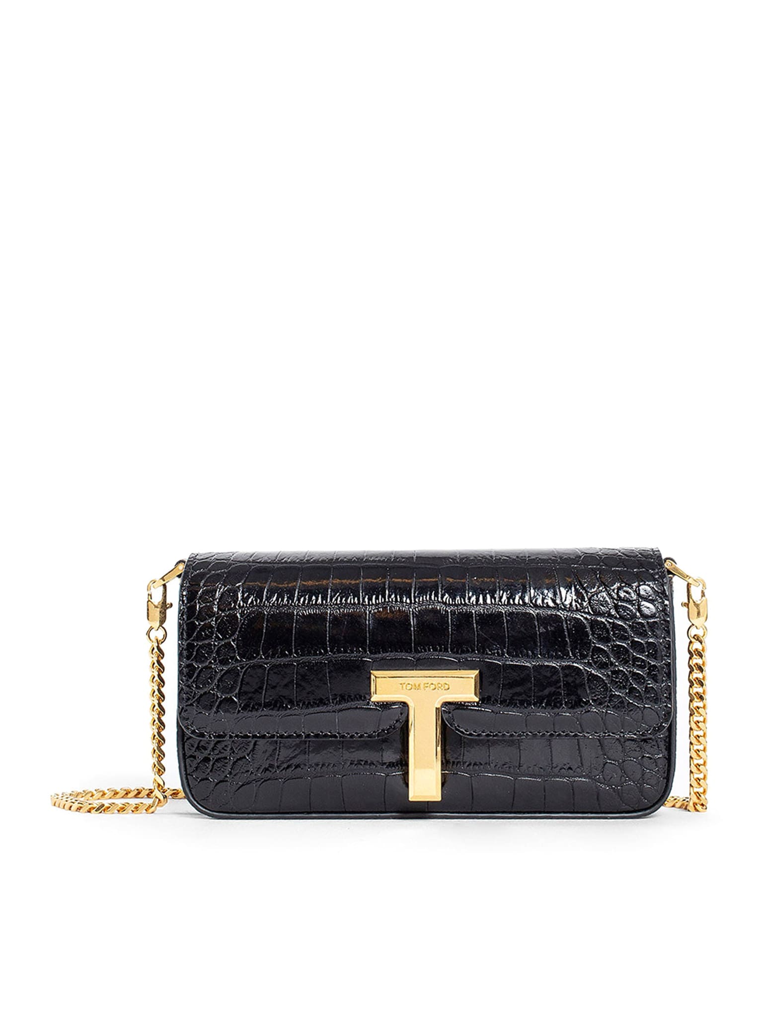 Embossed Croc Leather Mini Bag