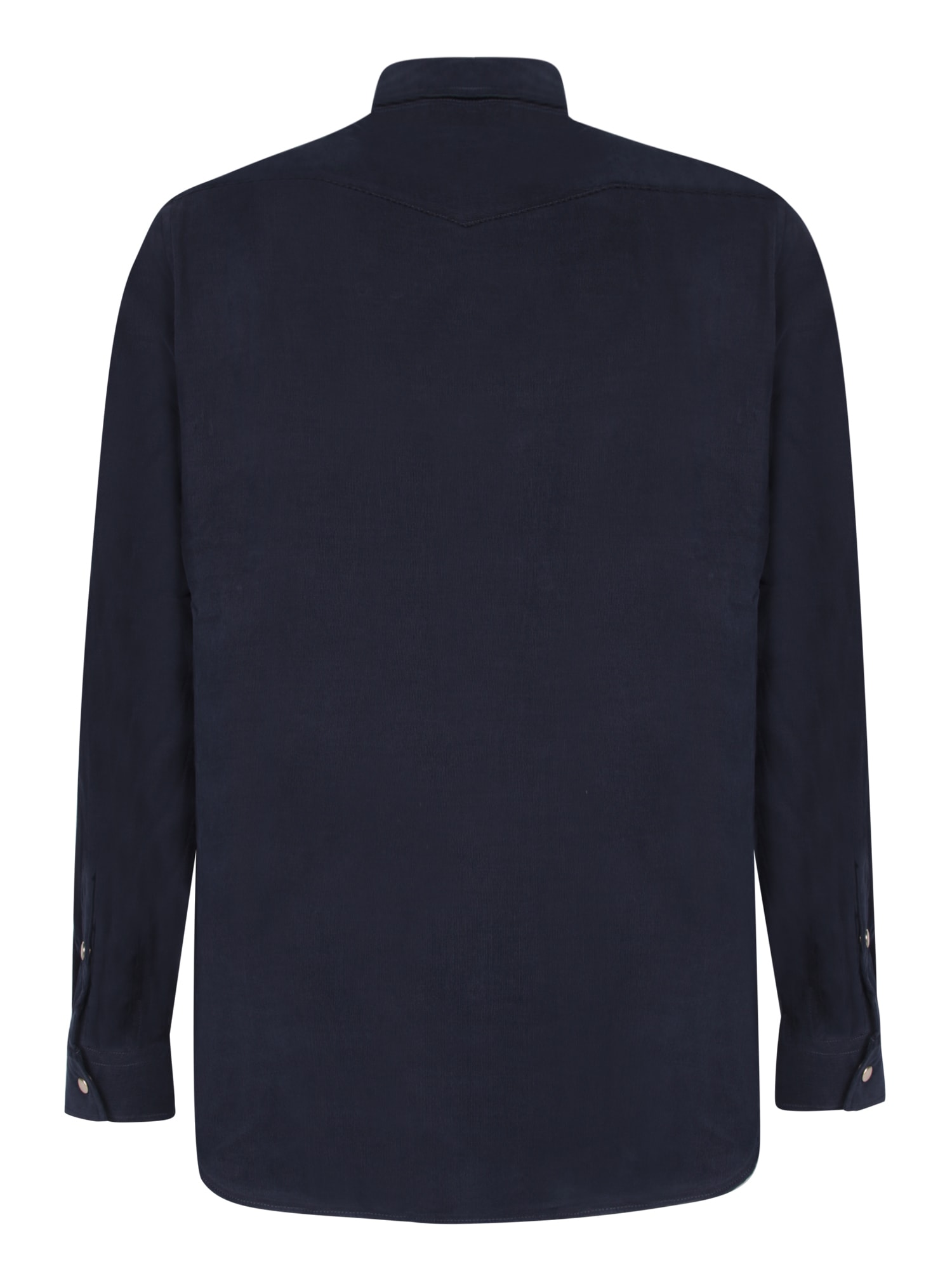 Shop Lardini Blue Corduroy Shirt