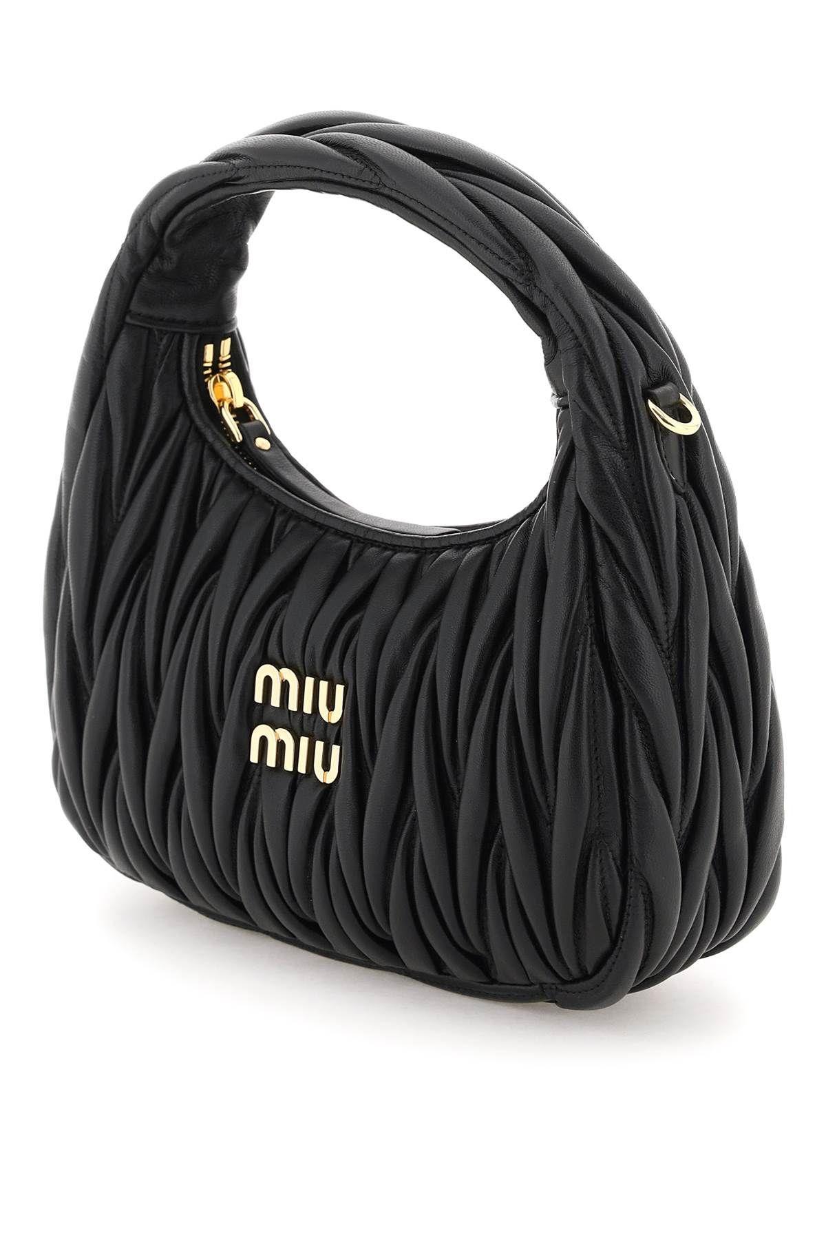 Miu Miu Matelasse Napa Leather Mini Bag' In Black, ModeSens