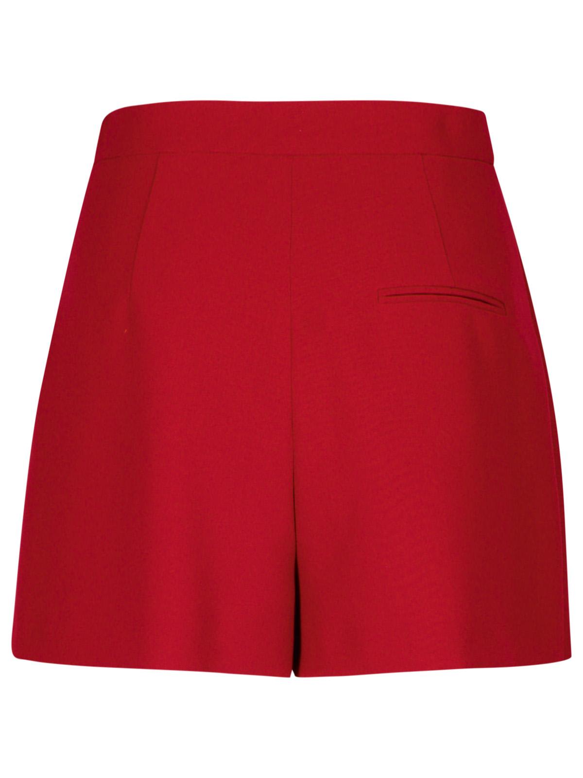 Moschino Burgundy Polyester Blend Shorts In Bordeaux