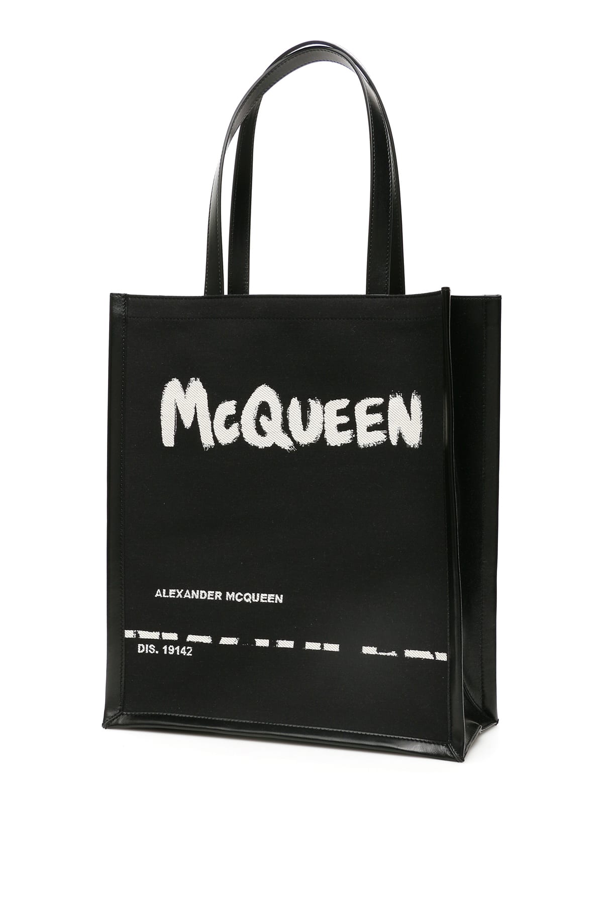 Alexander McQueen Jacquard Graffiti Logo Tote Bag