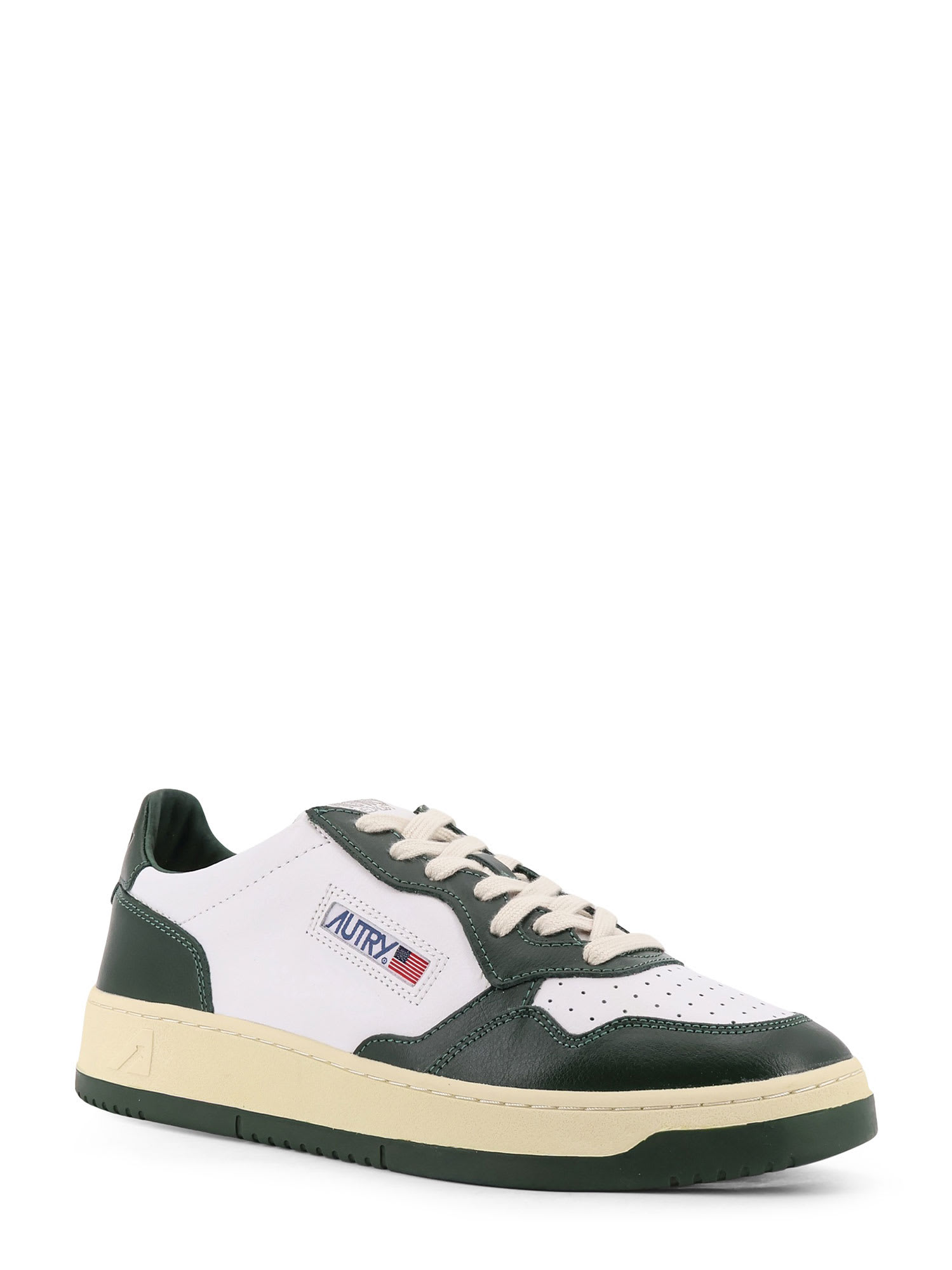 Autry Medalist Low Leather Low-top Sneakers In Green