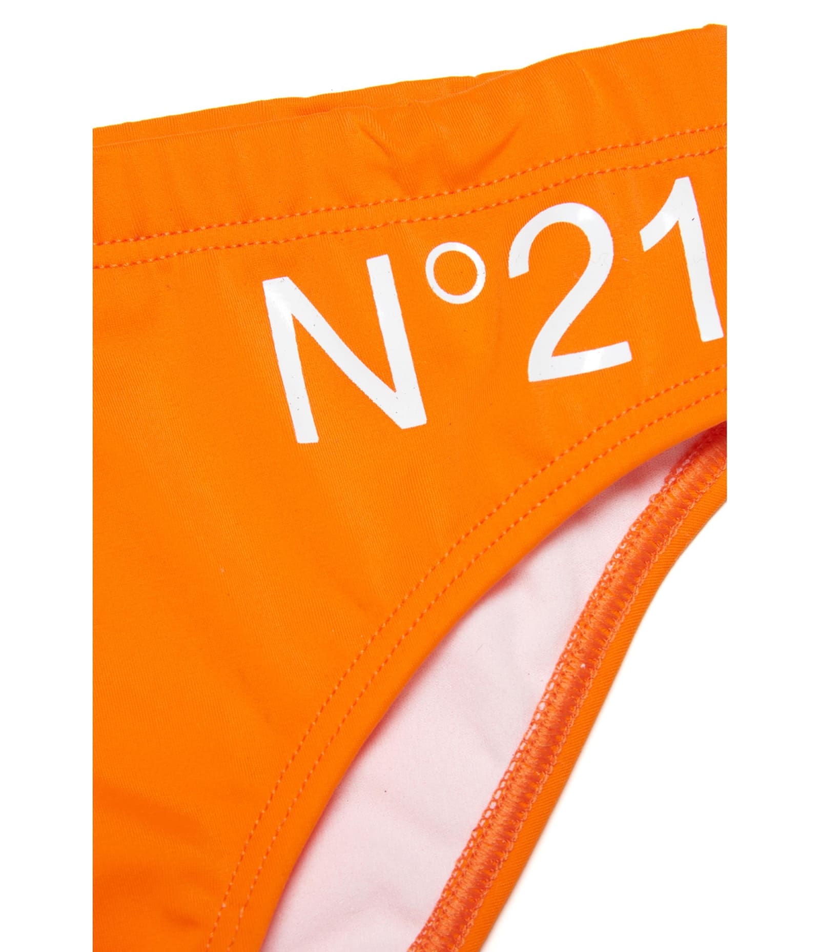 Shop N°21 Swimsuit With Print In Orange