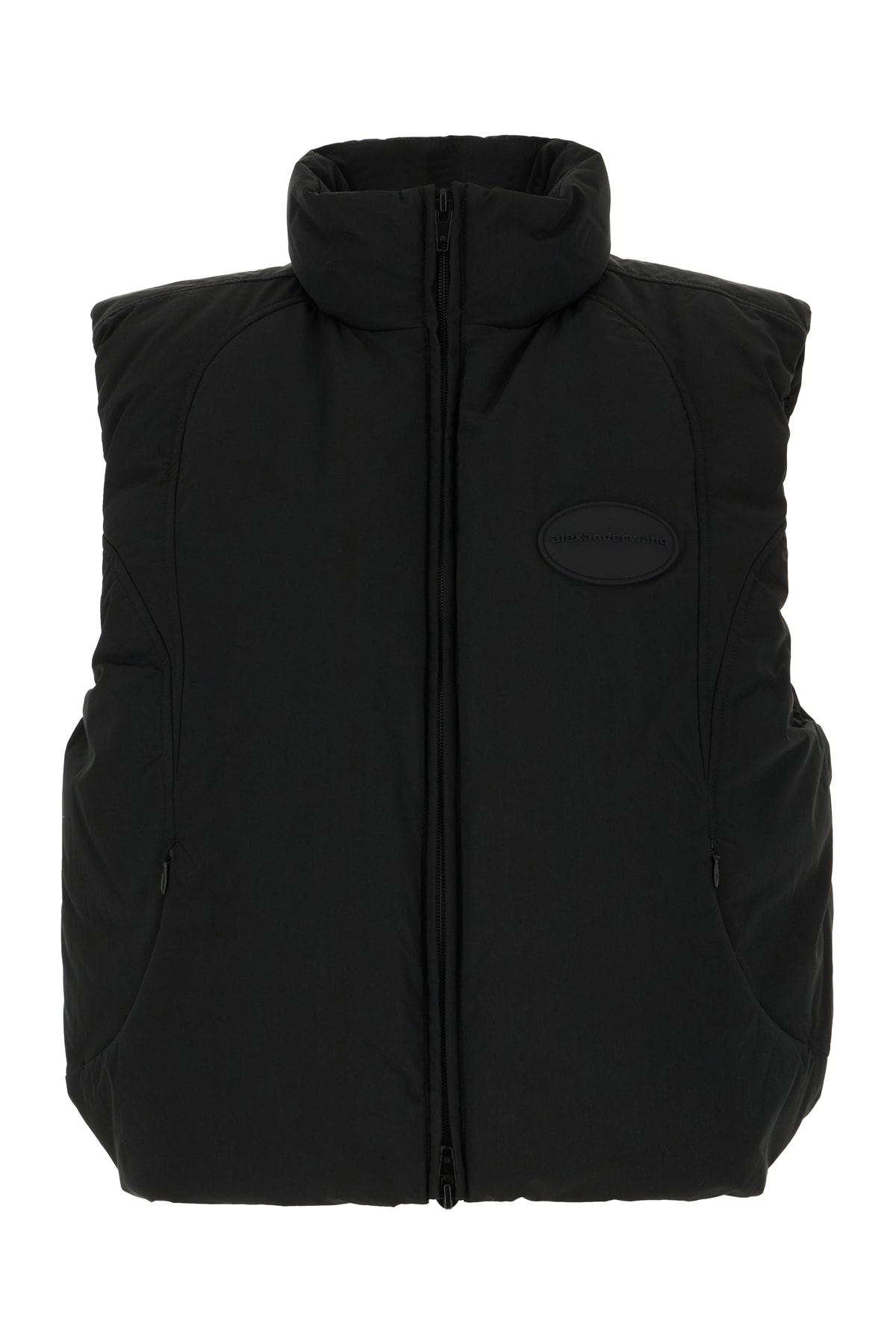 Alexander Wang Black Polyester Blend Sleeveless Down Jacket In Multi