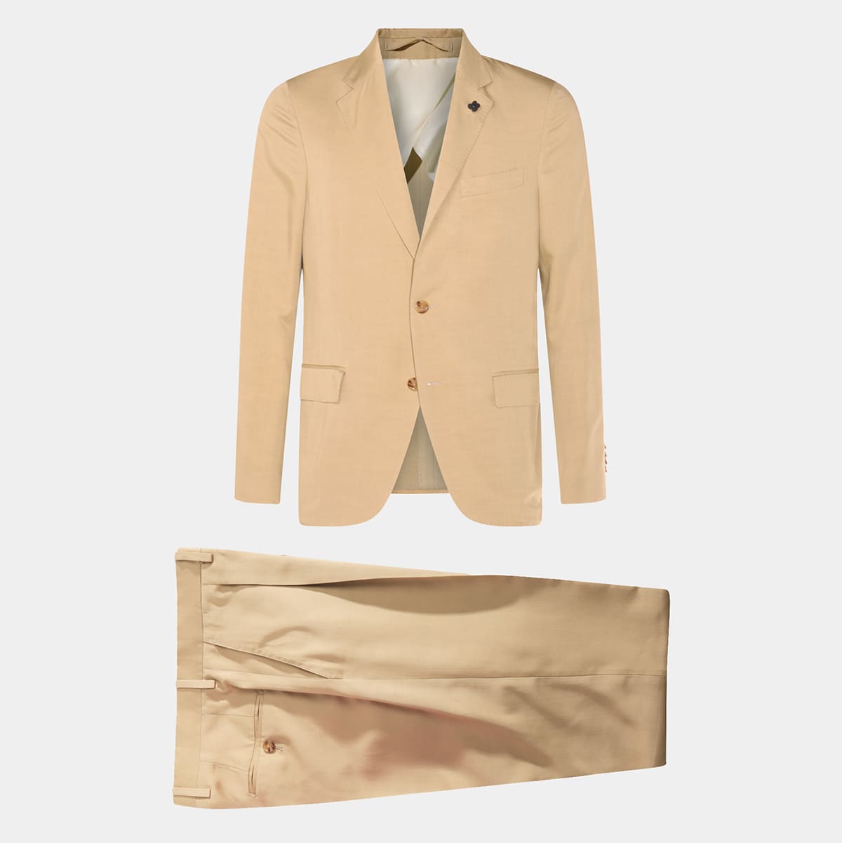 Lardini Tailored Suit With Notch Lapel And Chest Pocket