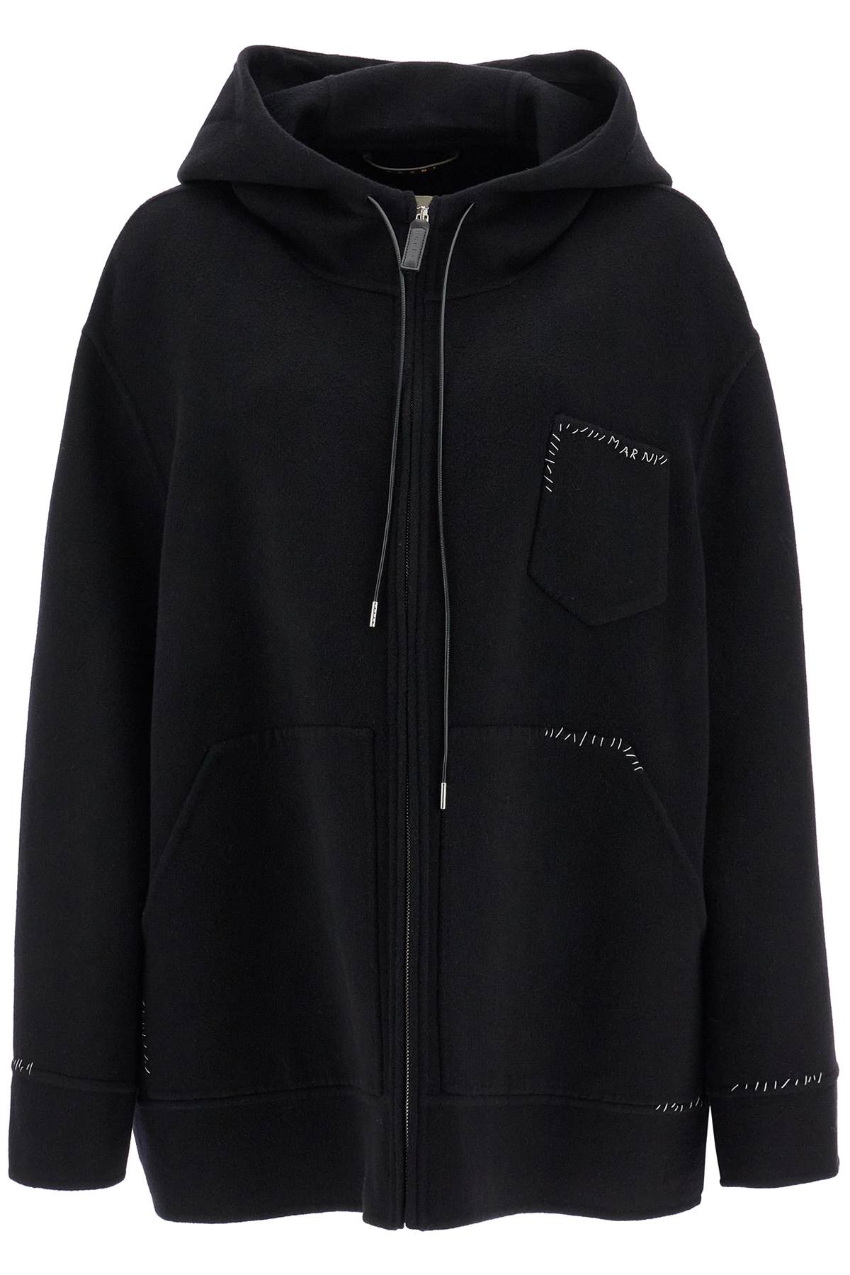 Shop Marni Sporty Wool And Cashmere Jacket In Black (black)