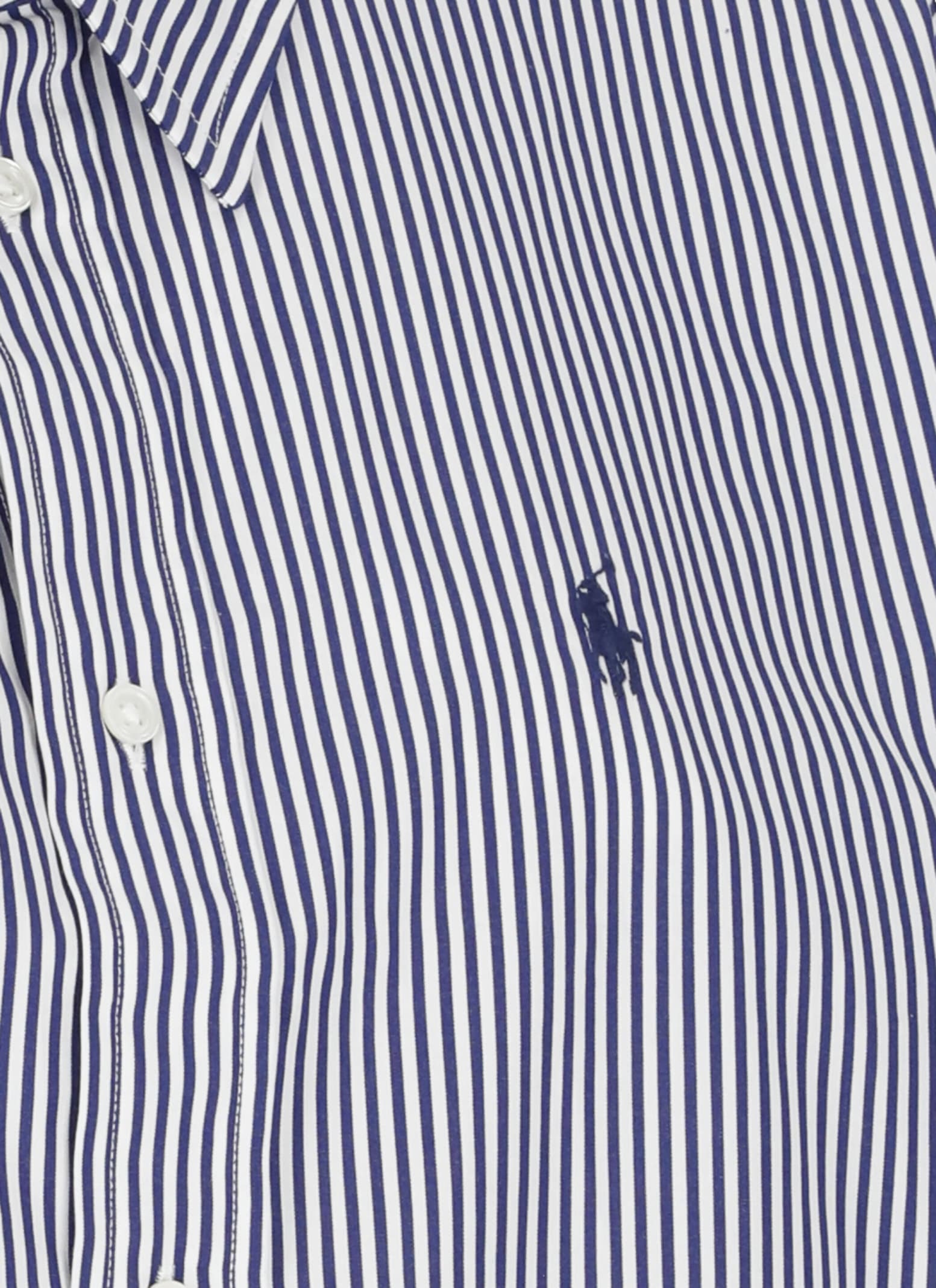 Shop Ralph Lauren Striped Shirt With Pony In Blue