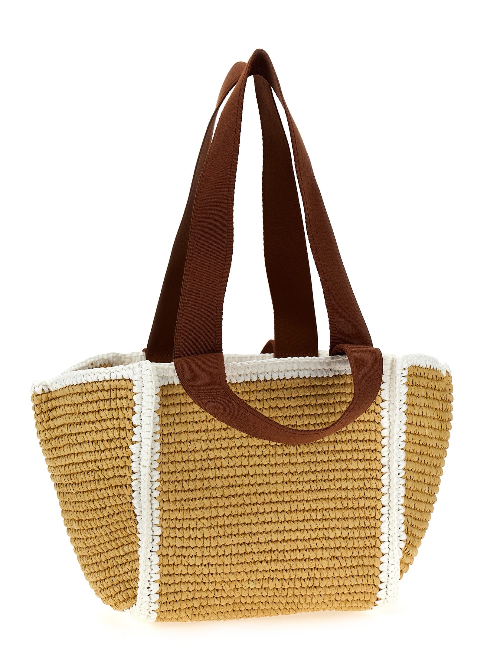 Shop Marni Small Sillo Shopping Bag In Beige