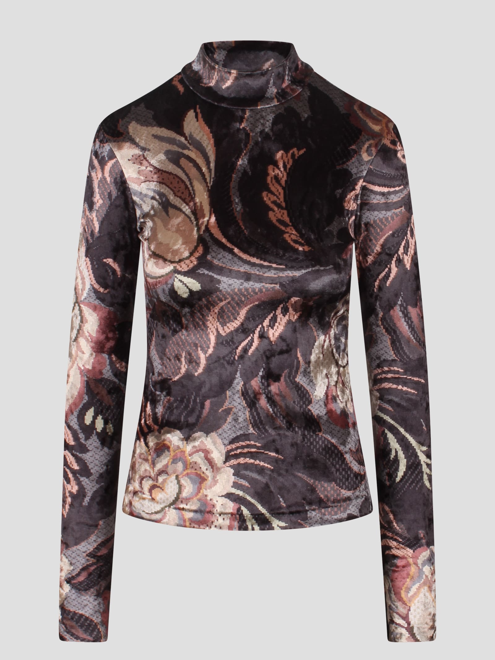 Shop Etro Paisley Chenille Top In Multicolour