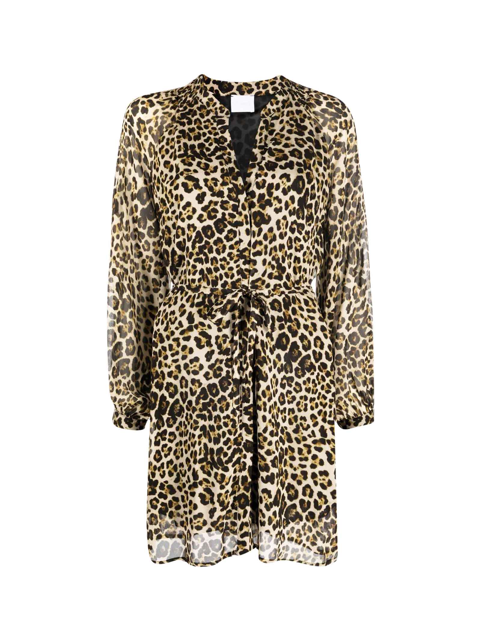 Merci Womens Leopard Shirt Dress