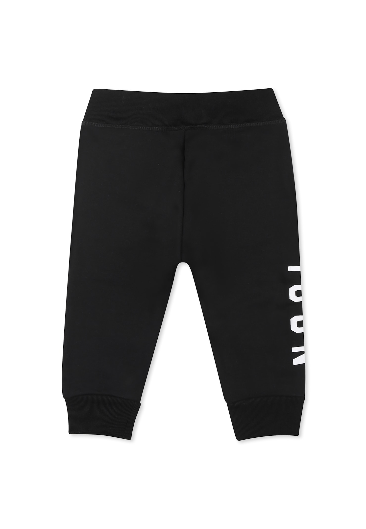 Dsquared2 Black Trousers For Baby Boy With Logo In Black