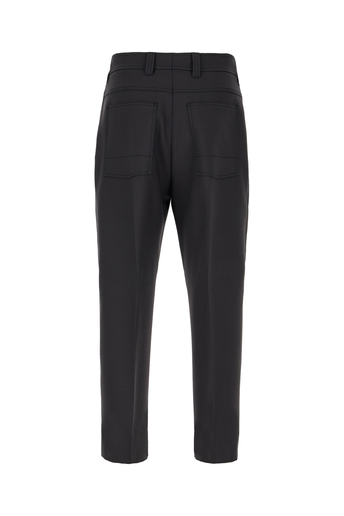 ZEGNA CHARCOAL WOOL PANTS