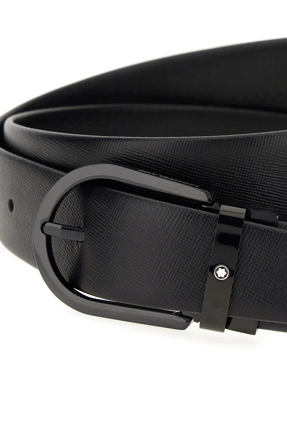 Shop Montblanc Black Leather Belt