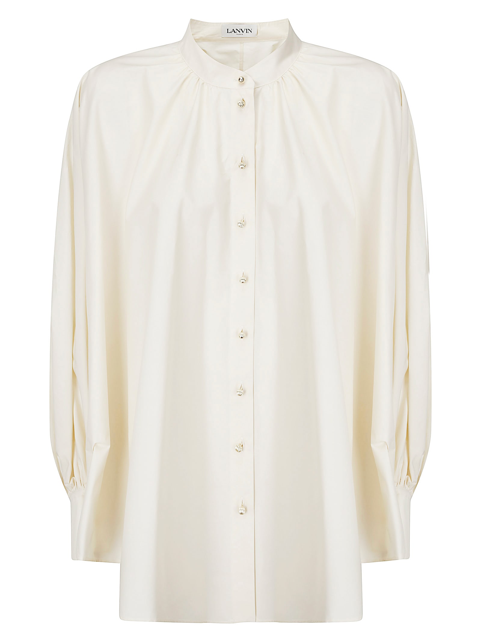 Shop Lanvin Puff Sleeve Shirt In Ecru