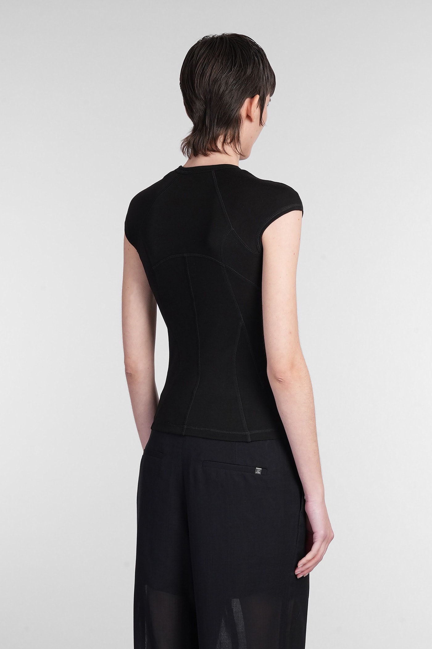 Helmut Lang T-shirt In Black Cotton In Black