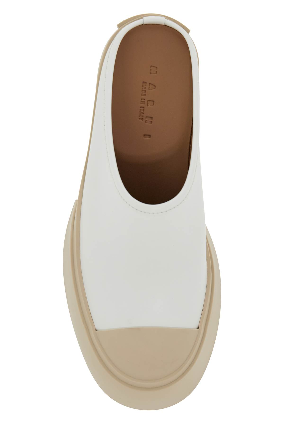 Shop Marni Smooth Leather Pablo Clogs In Lily White (white)