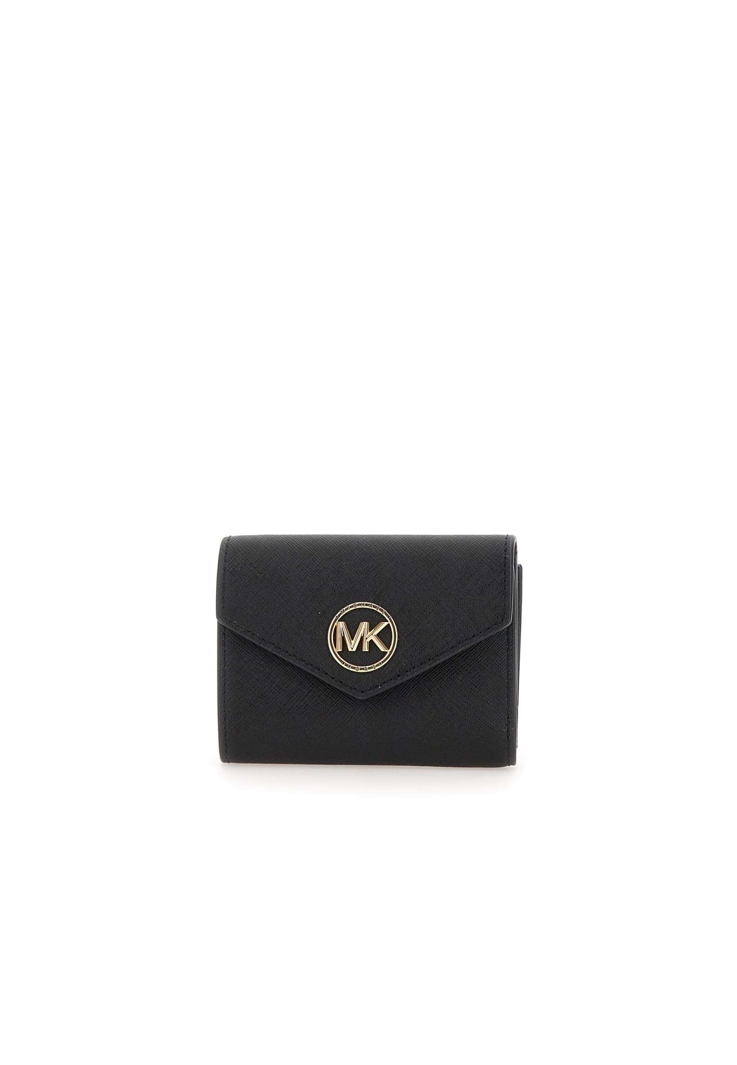 Michael Michael Kors Greenwich Leather Wallet In Black