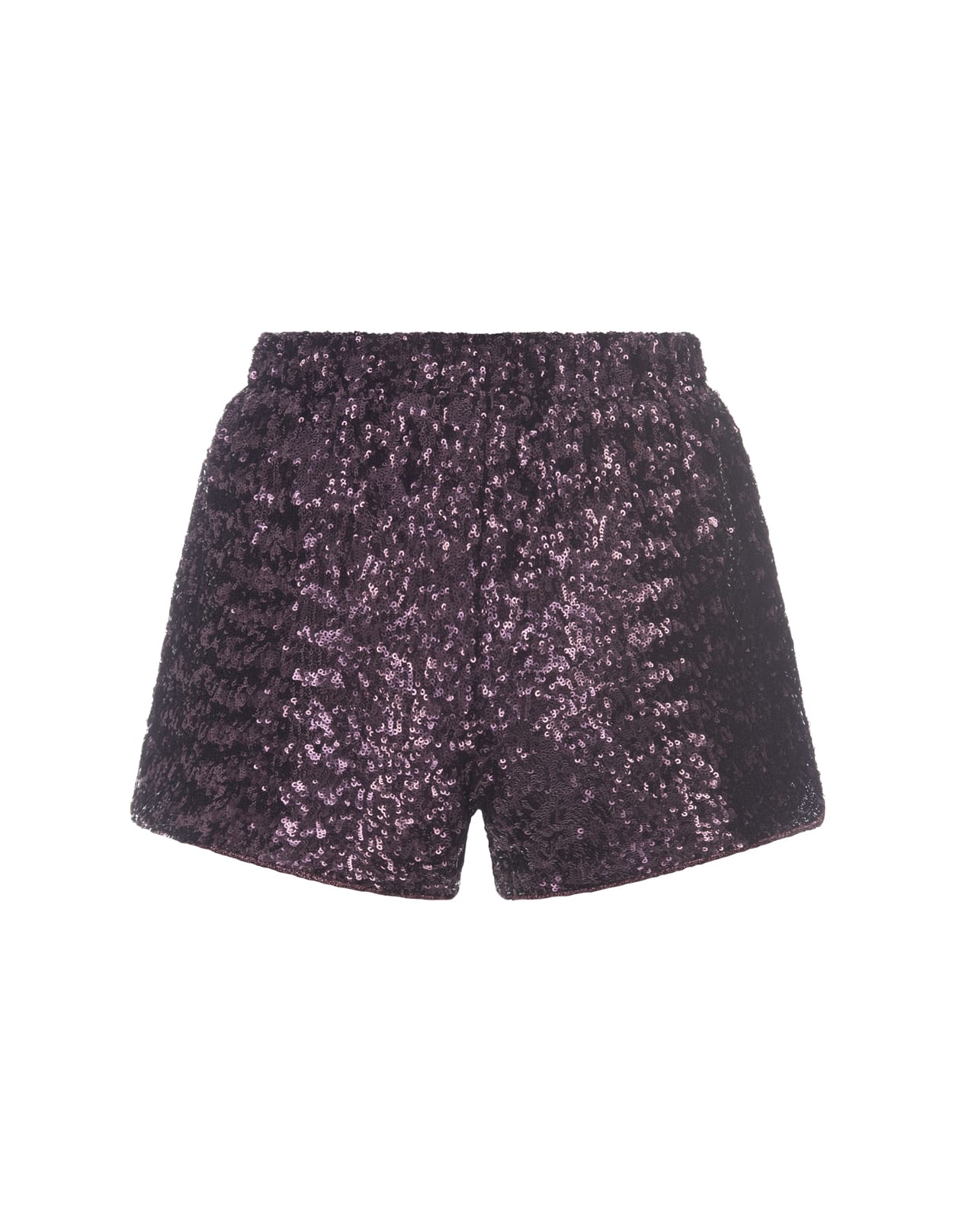 OSEREE PURPLE SEQUINS SHORTS 