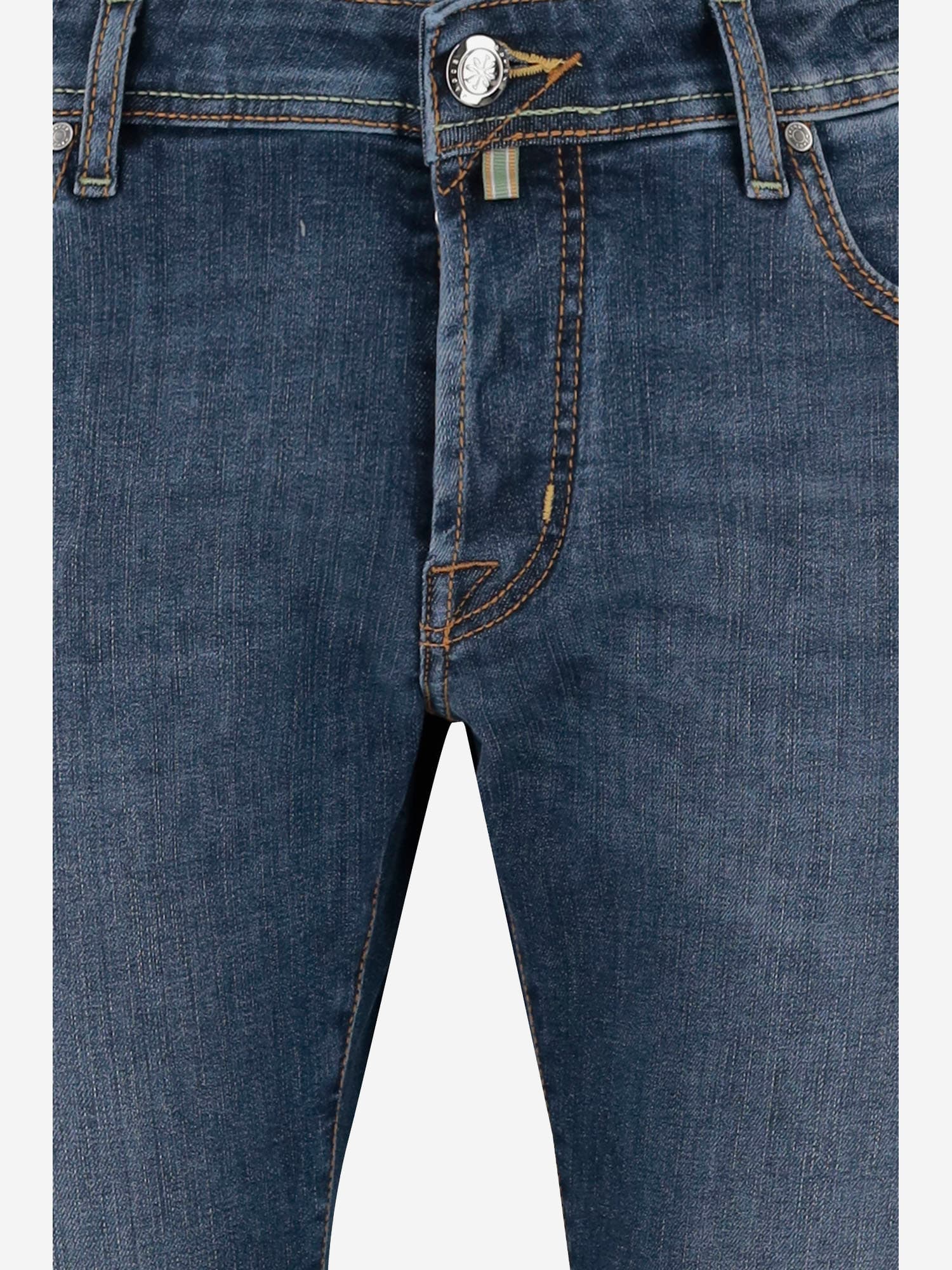 Jacob Cohen Stretch Cotton Blend Denim Jeans In Denim Scuro