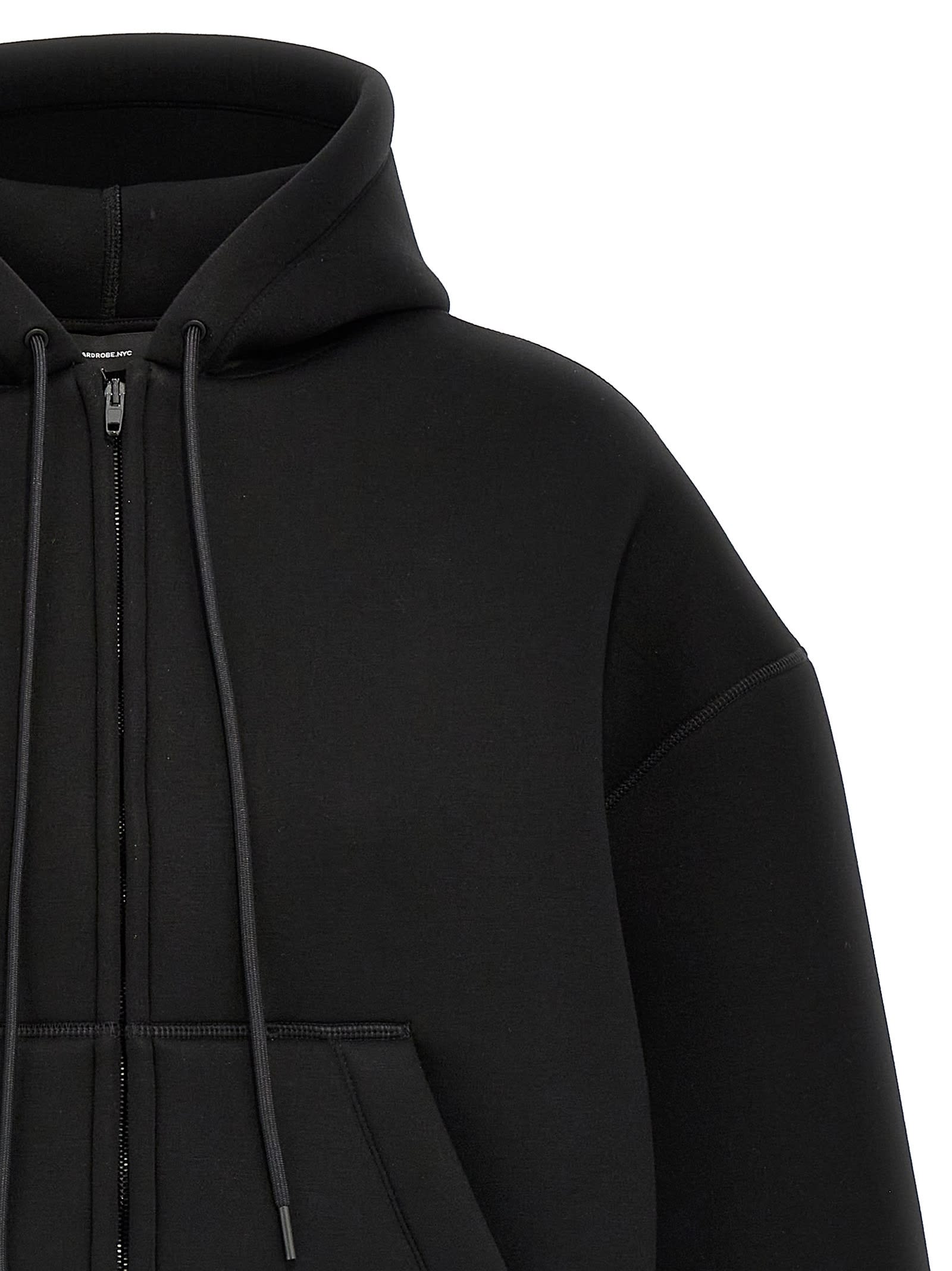 Wardrobe.nyc Black Bonded Hoodie