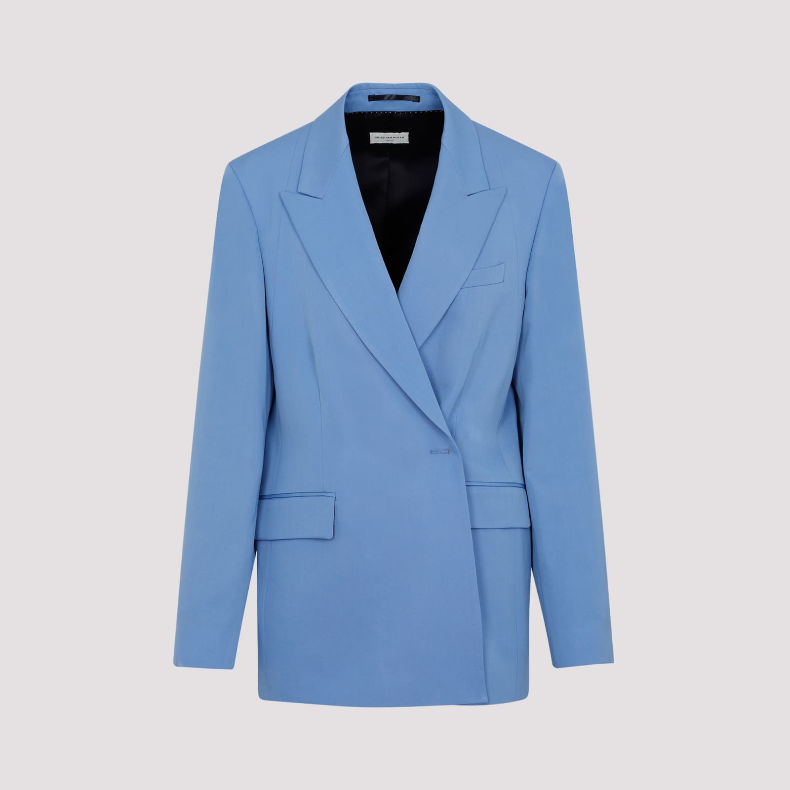 Shop Dries Van Noten Wool Beno Jacket In Light Blue