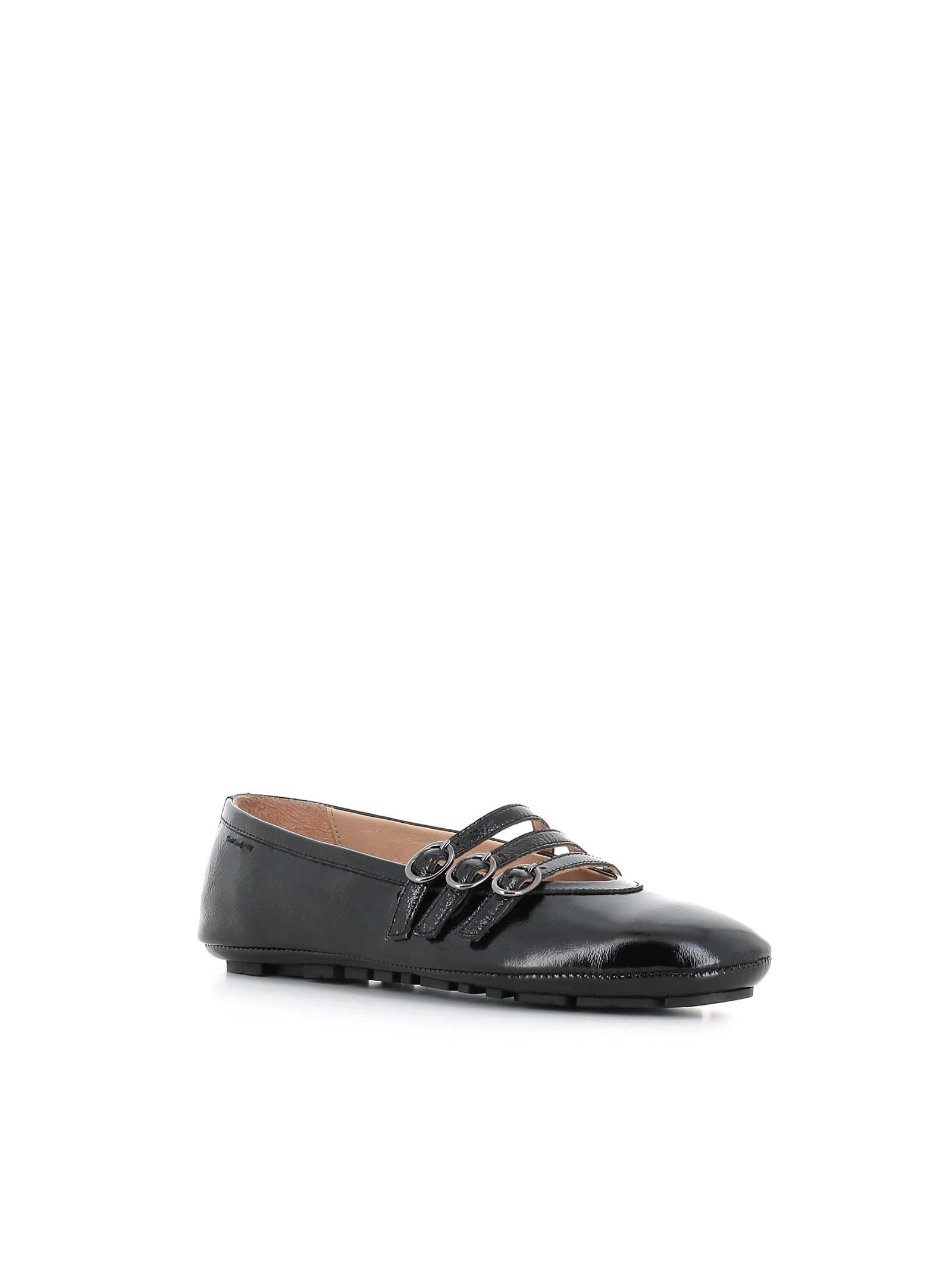 Alexander Hotto Buckle-embellished Ballet Flats In Black