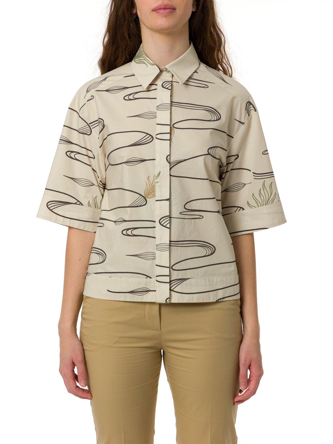 Max Mara All-over Patterned Button-up Shirt In Multi