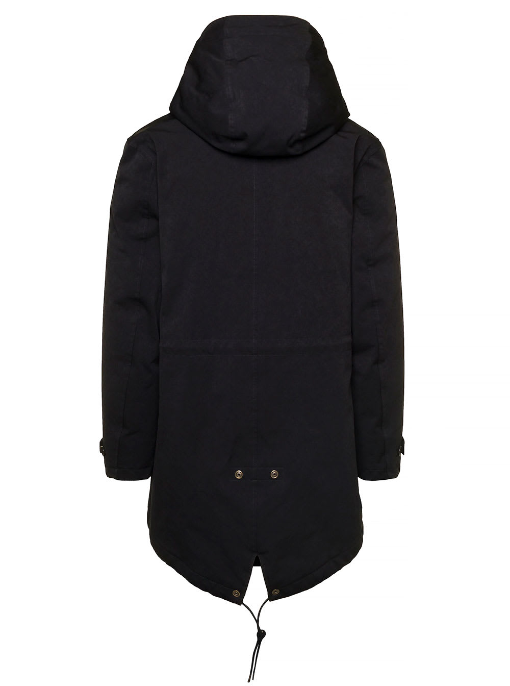 TEN C CORE HOODED FISHTAIL PARKA IN POLYESTER AND POLYAMIDE BLEND MAN TEN C