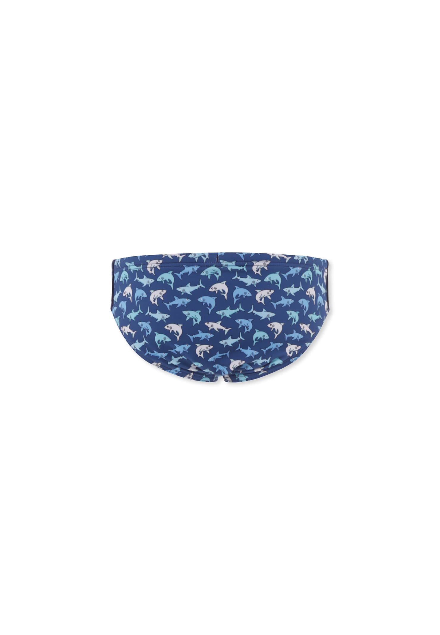 Mc2 Saint Barth Blue Swim Shorts For Boy With Shark