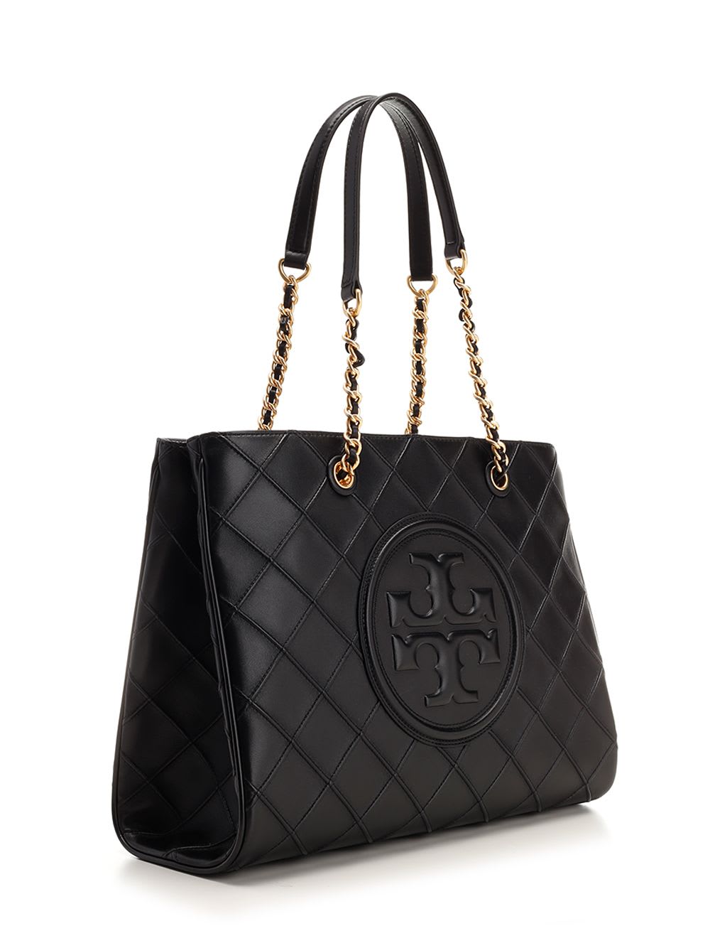 Shop Tory Burch Fleming Tote In Black