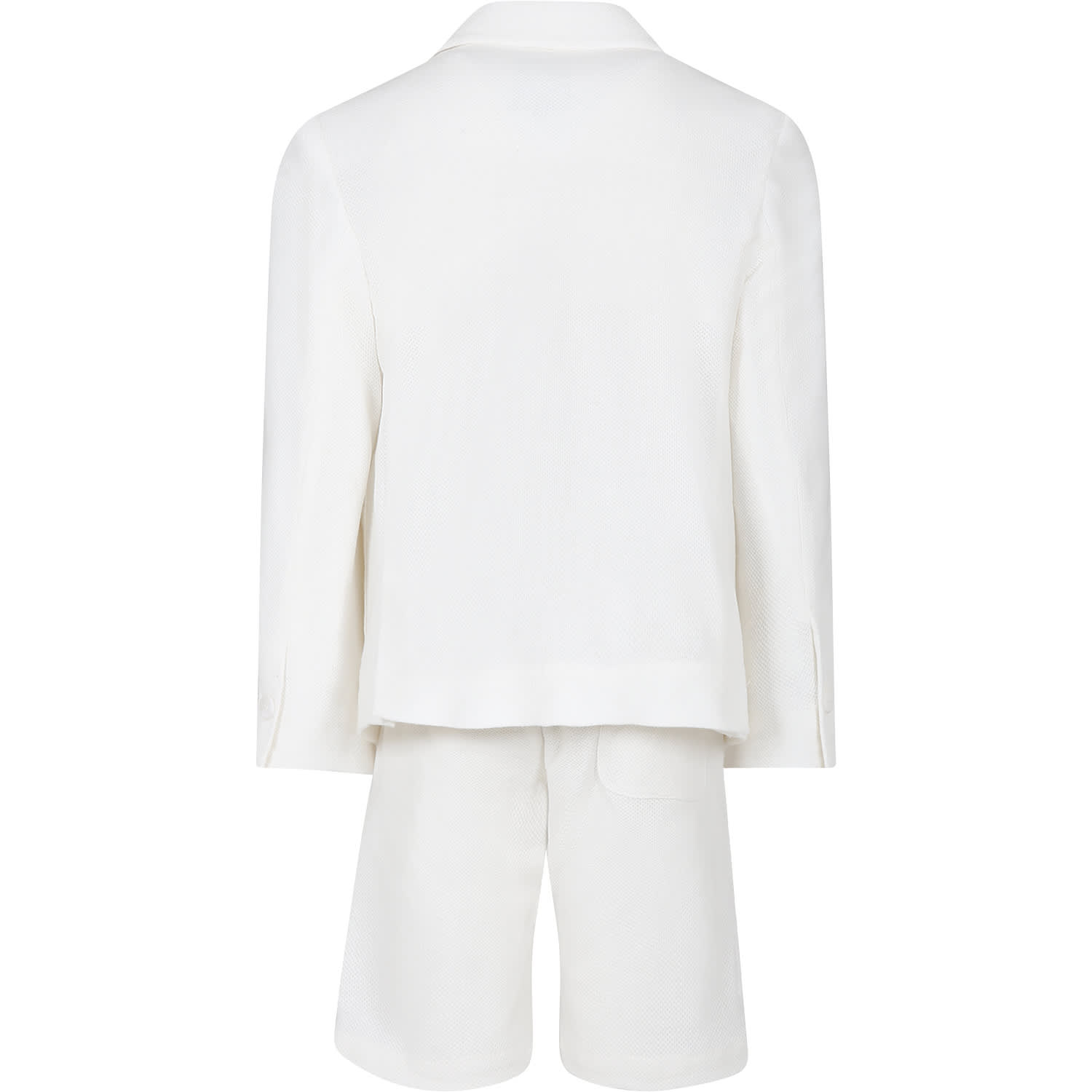 Shop Fay Ivory Suit For Boy With Logo
