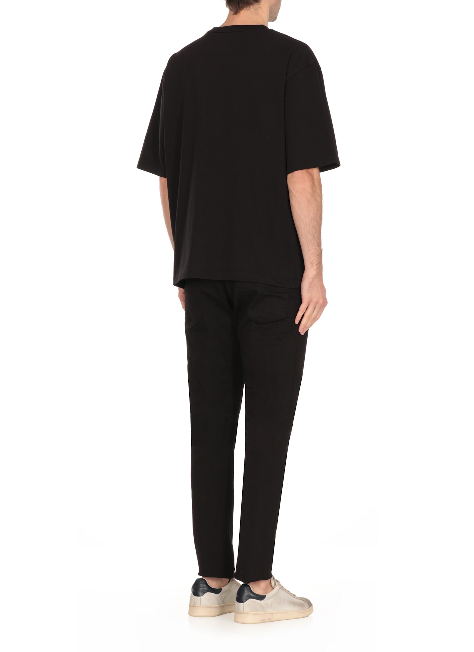 Dsquared2 Physical Education Crew Neck Graphic T-shirt In Black