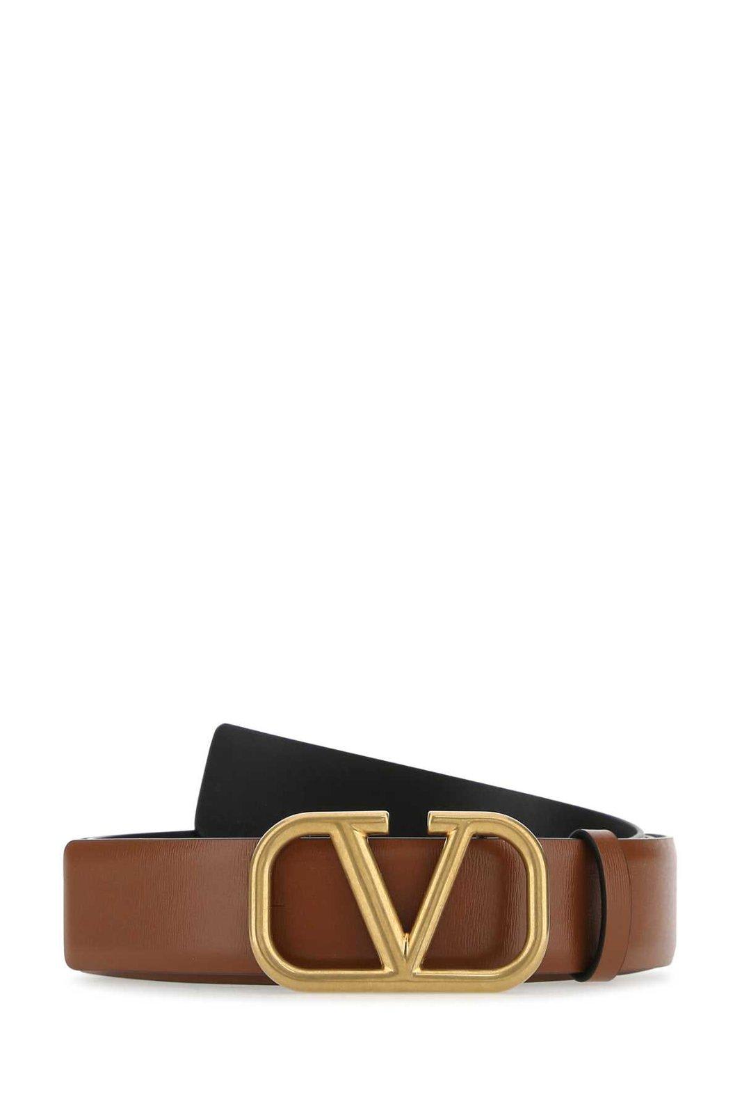 Shop Valentino Vlogo Plaque Buckle Belt