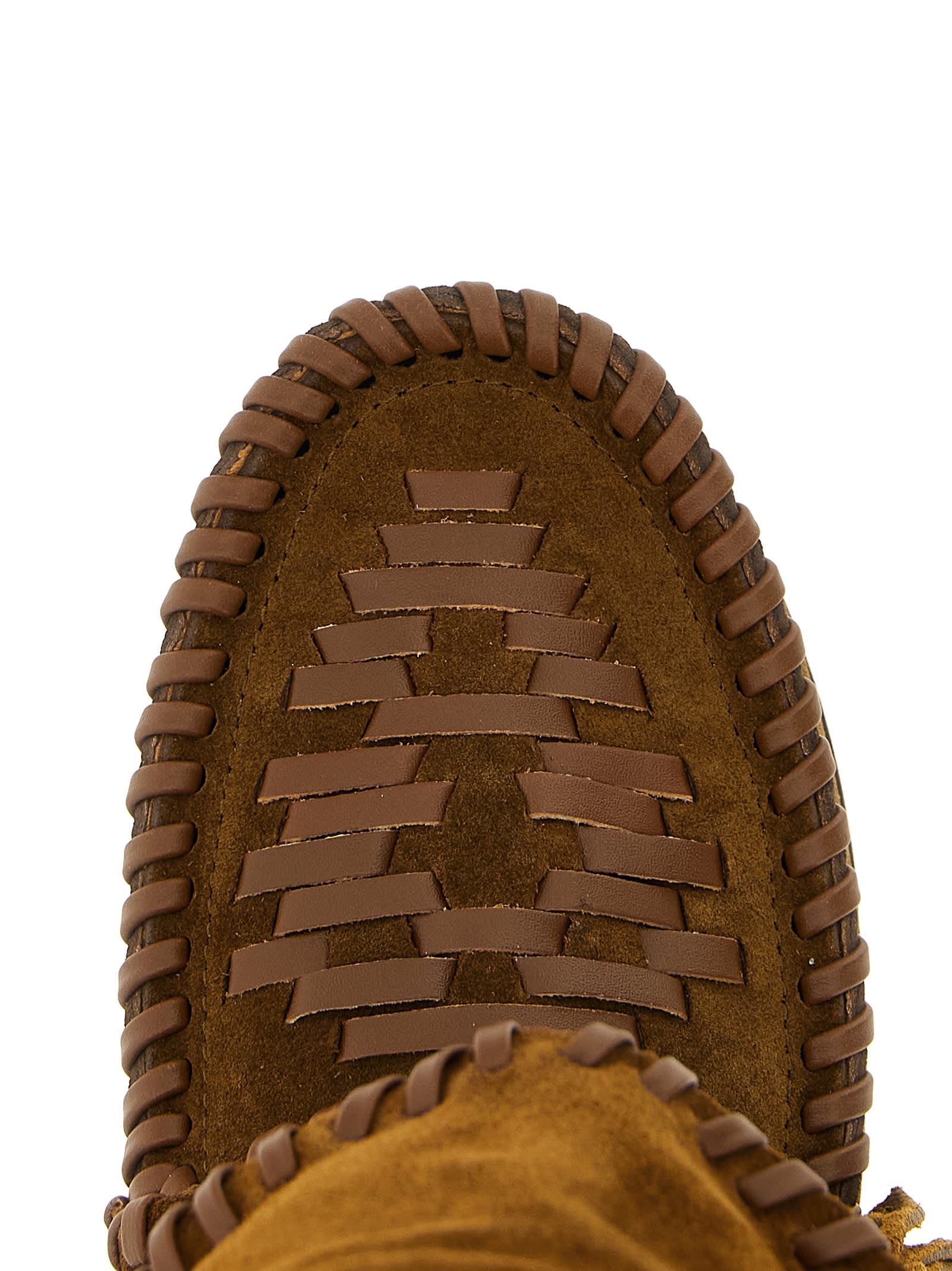 Isabel Marant Suede Mid-calf Boots Tassel Detail In Brown
