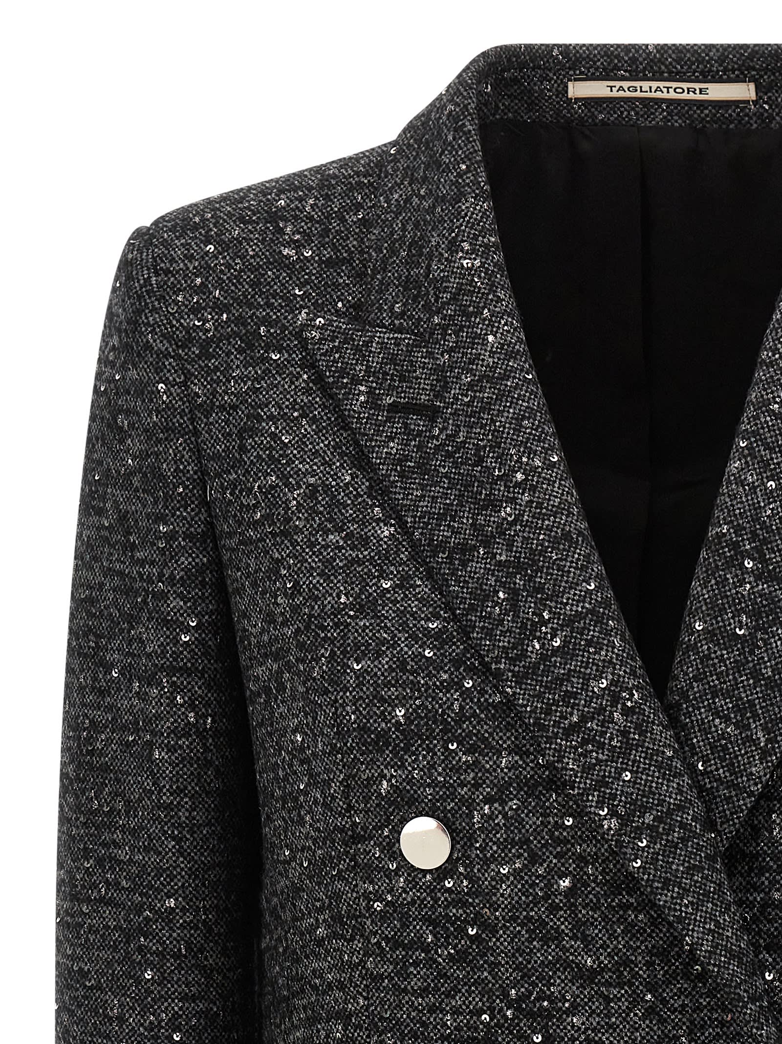 Tagliatore J-asmine10b Blazer In Grey Wool In Gray