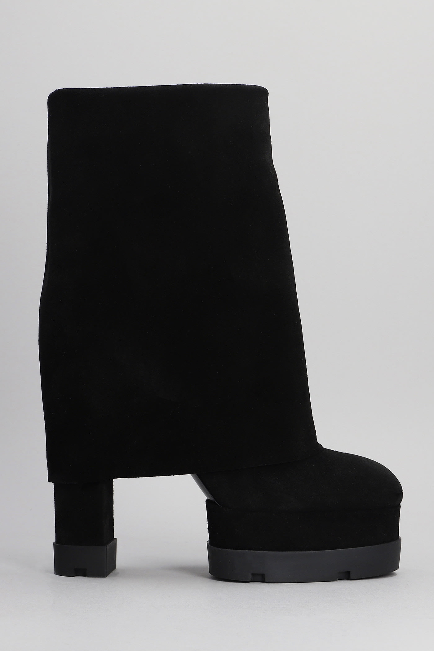 Shop Casadei Nancy High Heels Boots In Black Suede