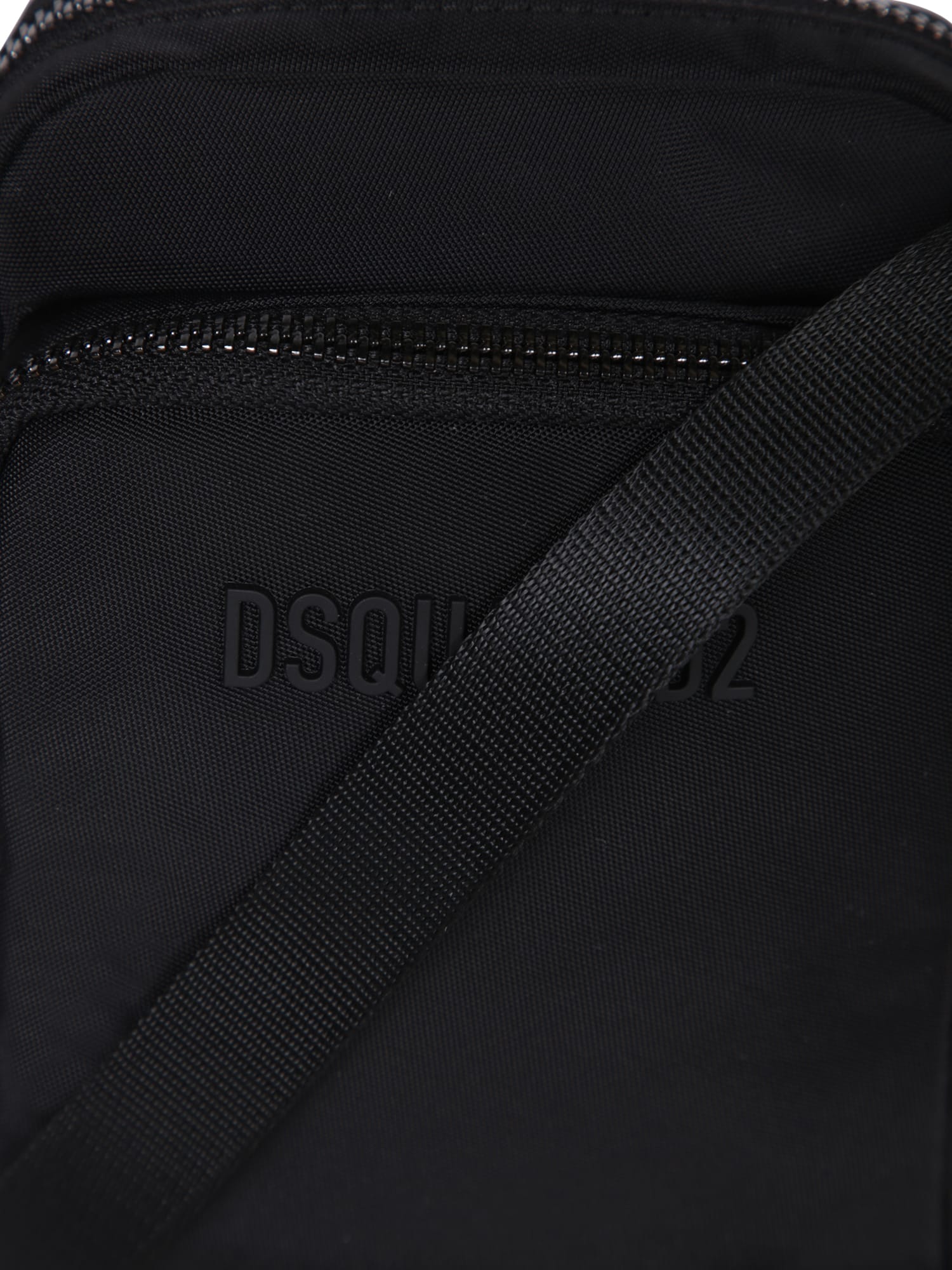 Dsquared2 Black Canvas Urban Crossbody Bag In Black