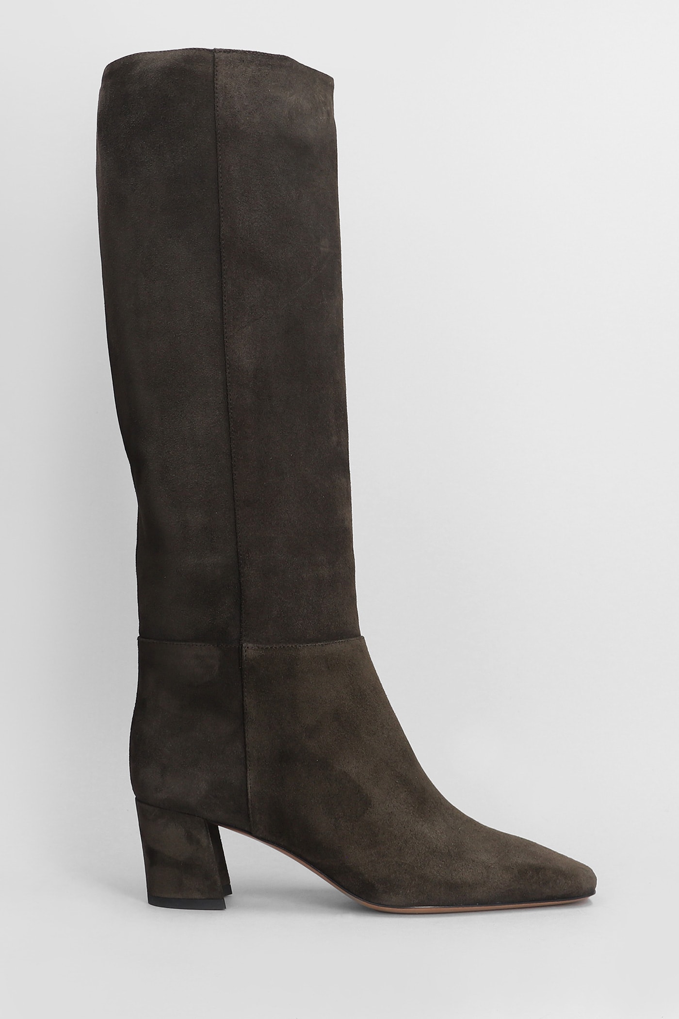 Shop Fabio Rusconi High Heels Boots In Dark Brown Suede