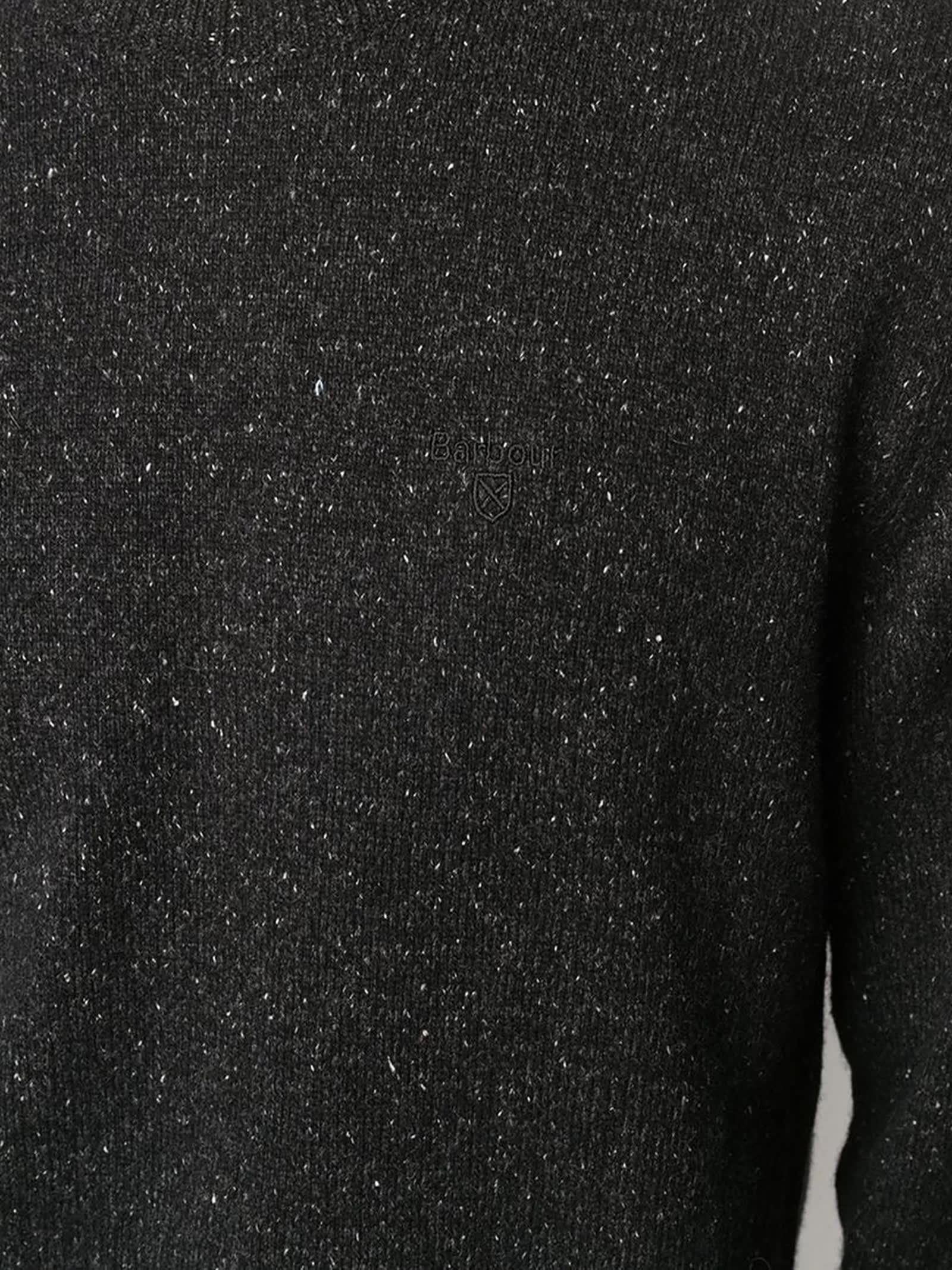 Barbour Tisbury Crewneck Knitted Jumper In Black