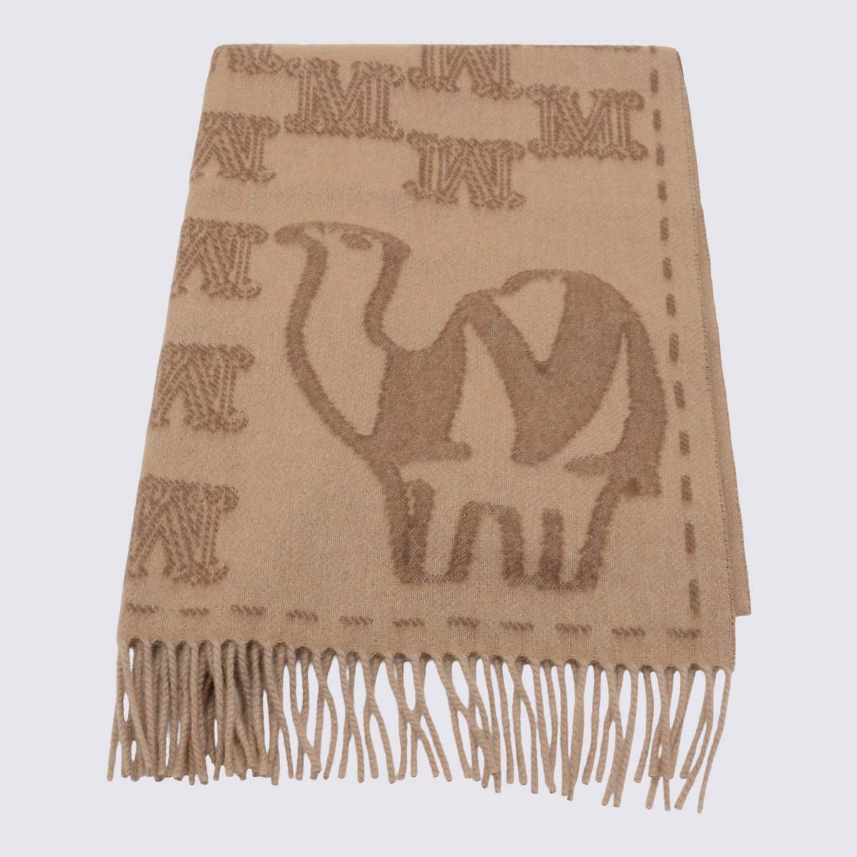 Max Mara Camel Cashmere Scarves In Brown