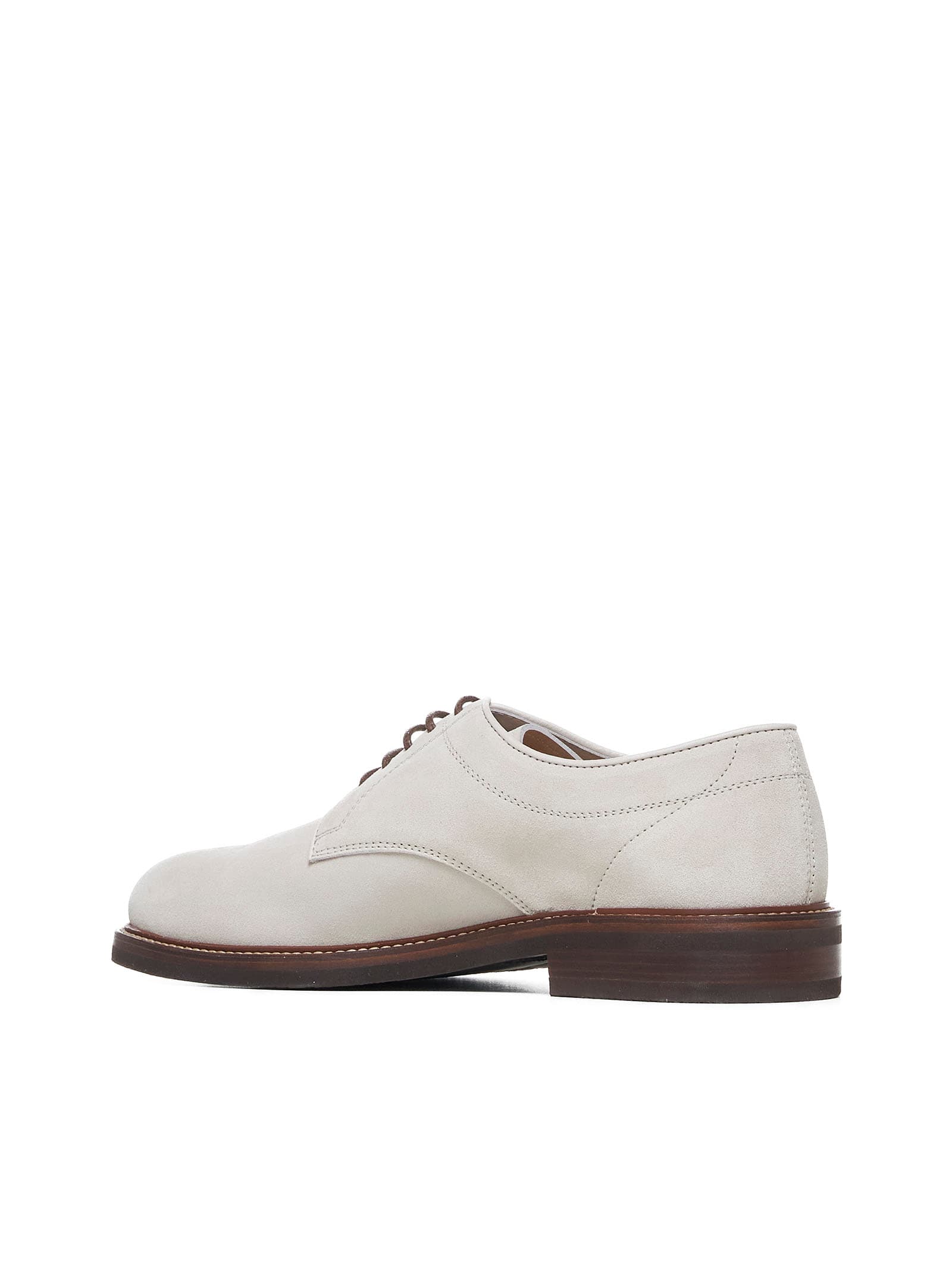 Shop Brunello Cucinelli Laced Shoes In Beige