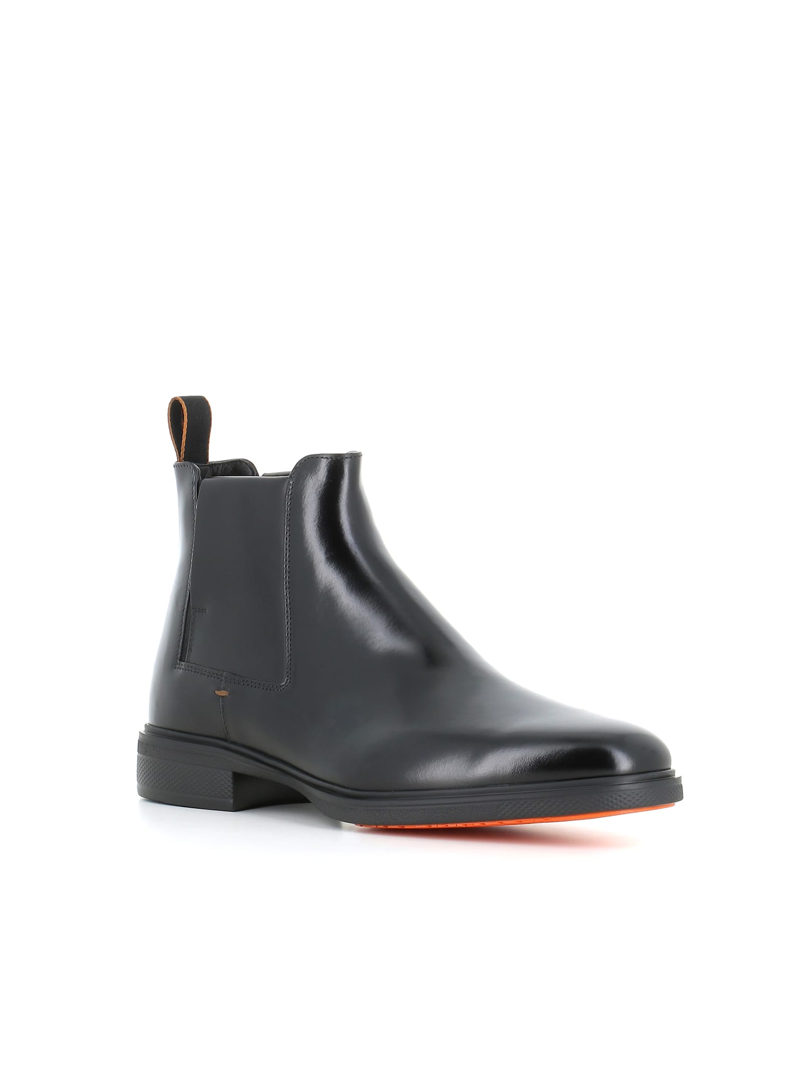 Shop Santoni Chelsea Easy In Black