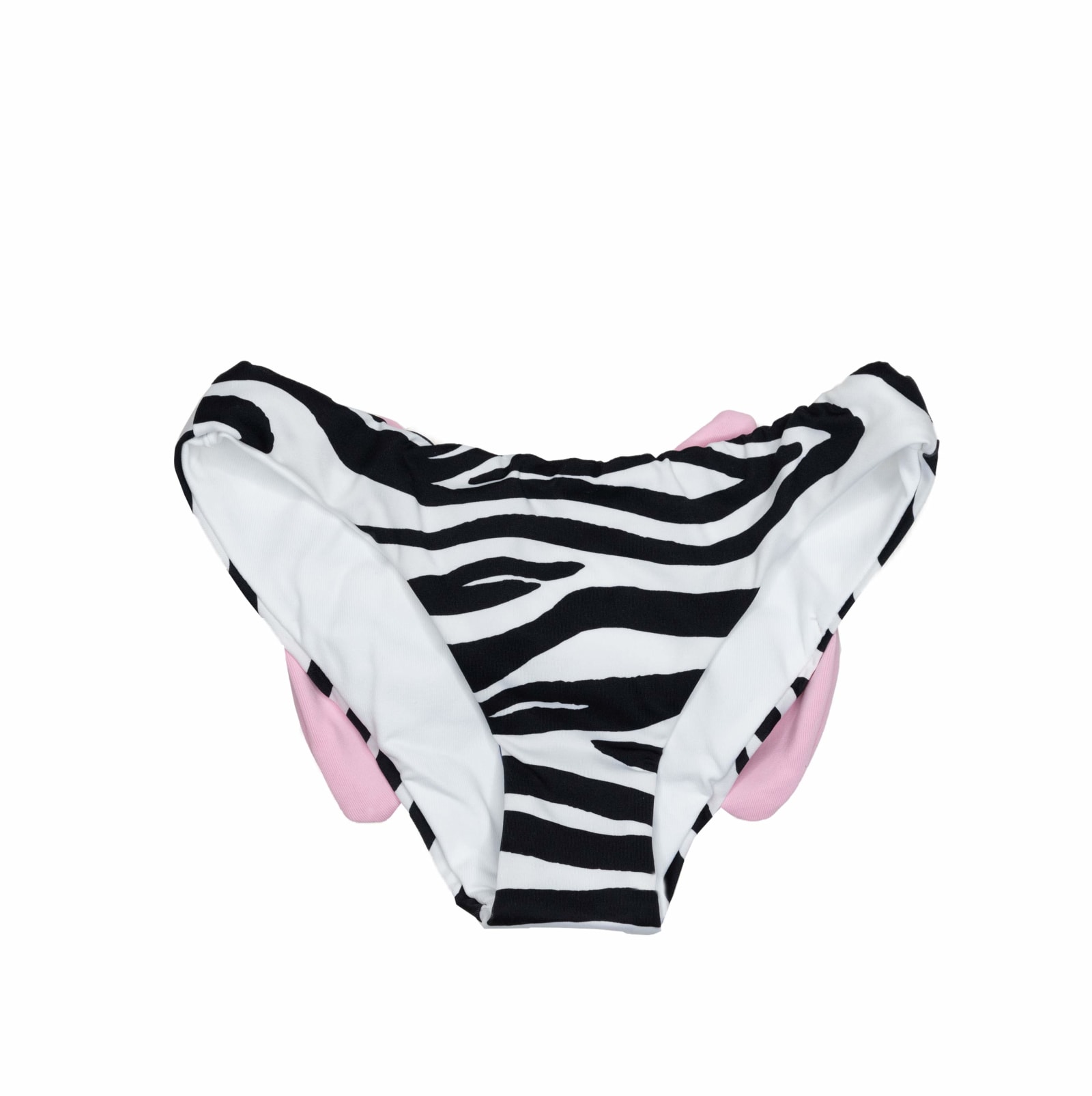 MC2 Saint Barth Girls Slip Zebra Print With Pink Bow