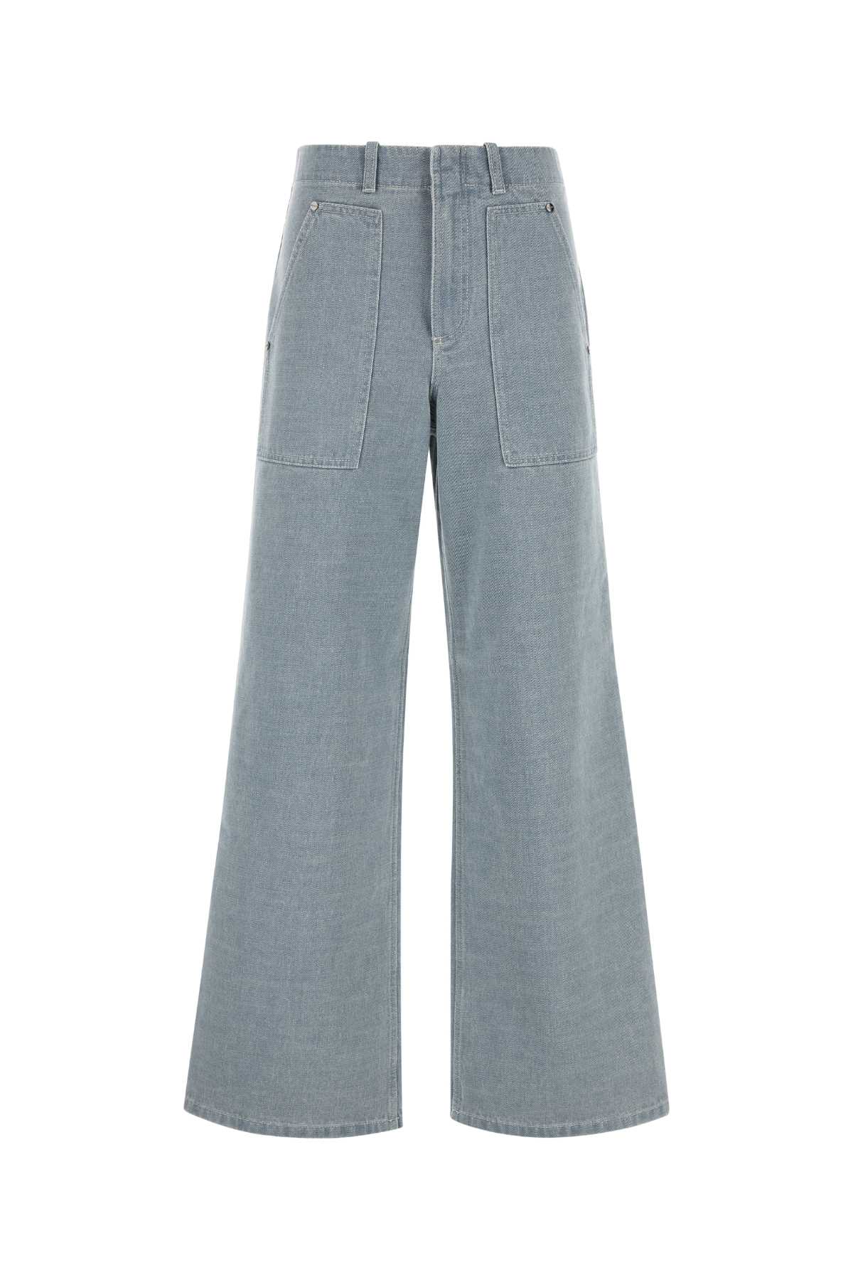 Fendi Denim Wide-leg Jeans In Blue