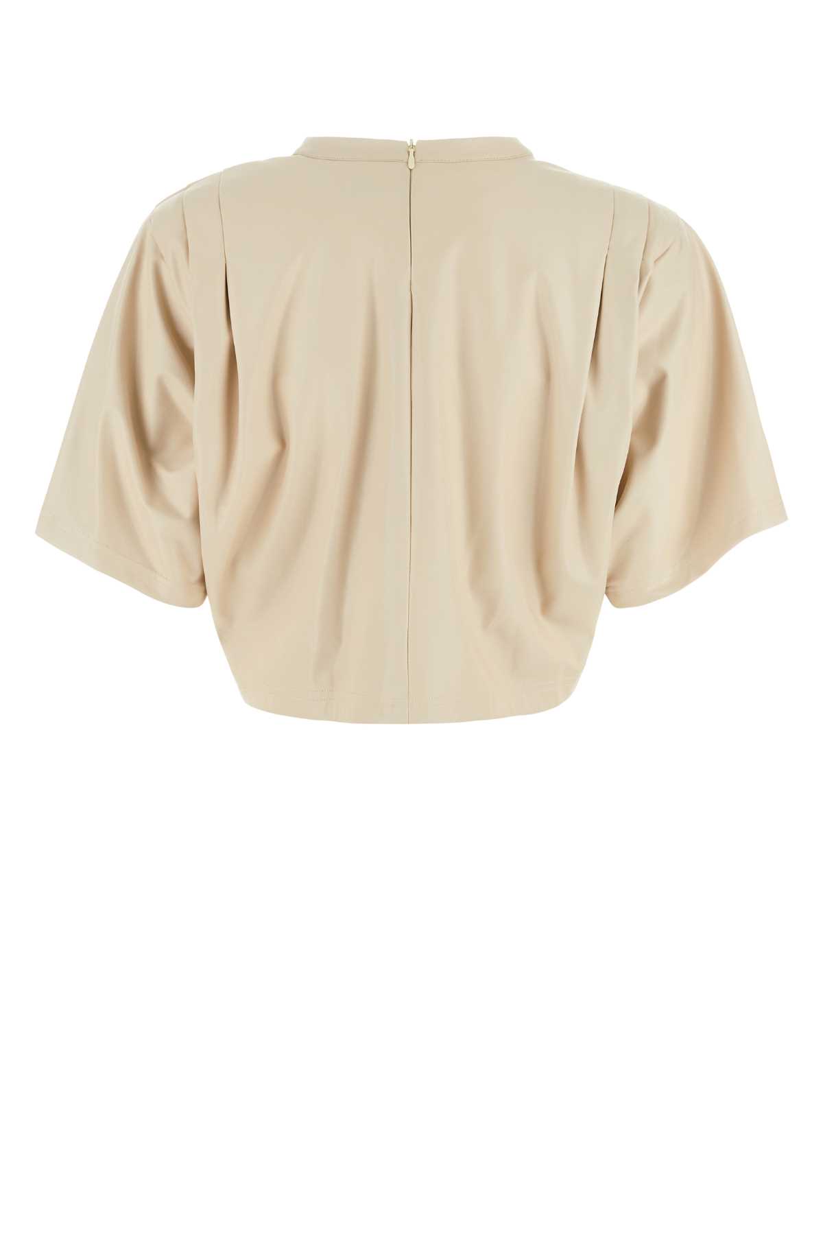 Marant Etoile Sand Synthetic Leather Top In Chalk