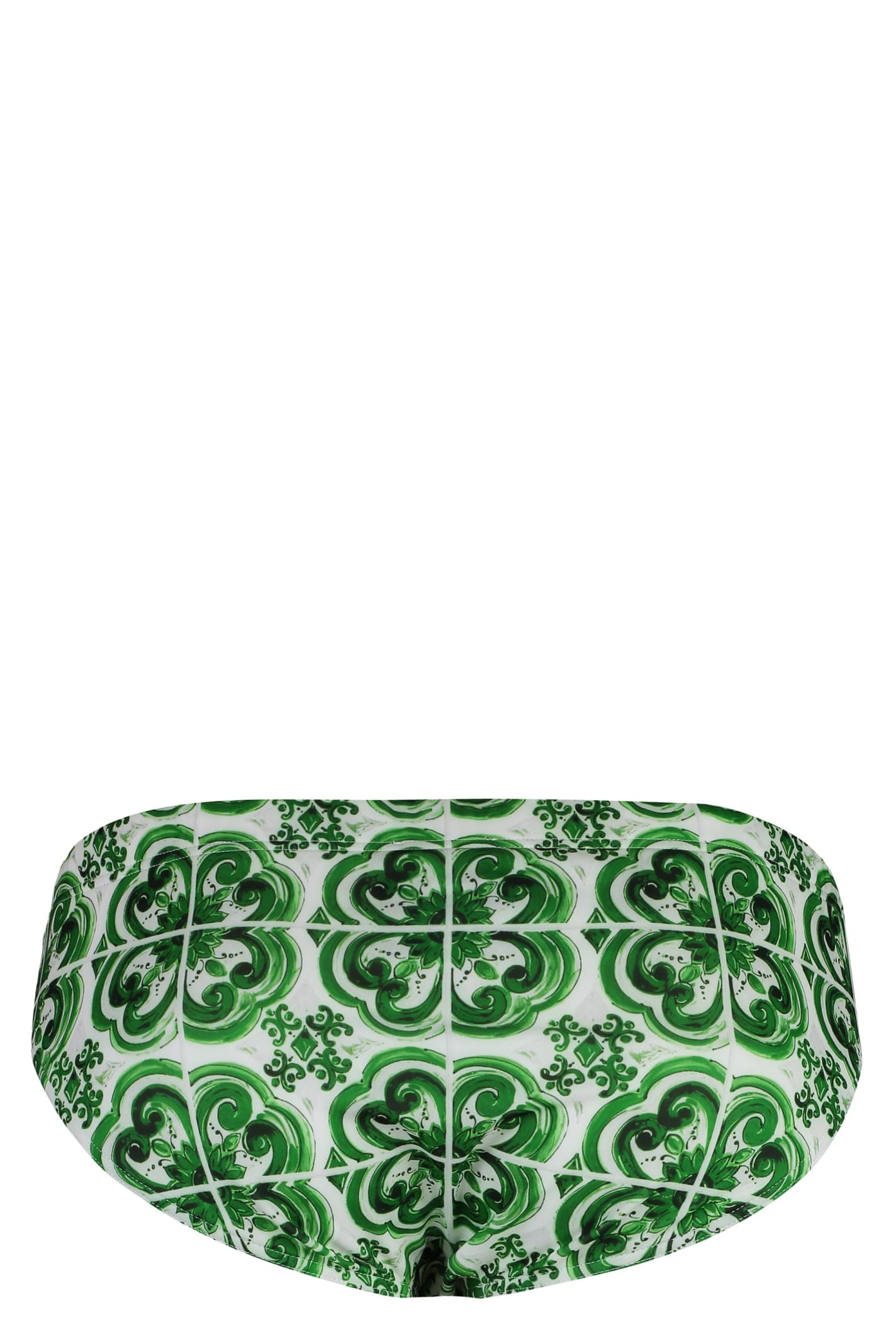 Shop Dolce & Gabbana Printed Bikini Hipster In Green